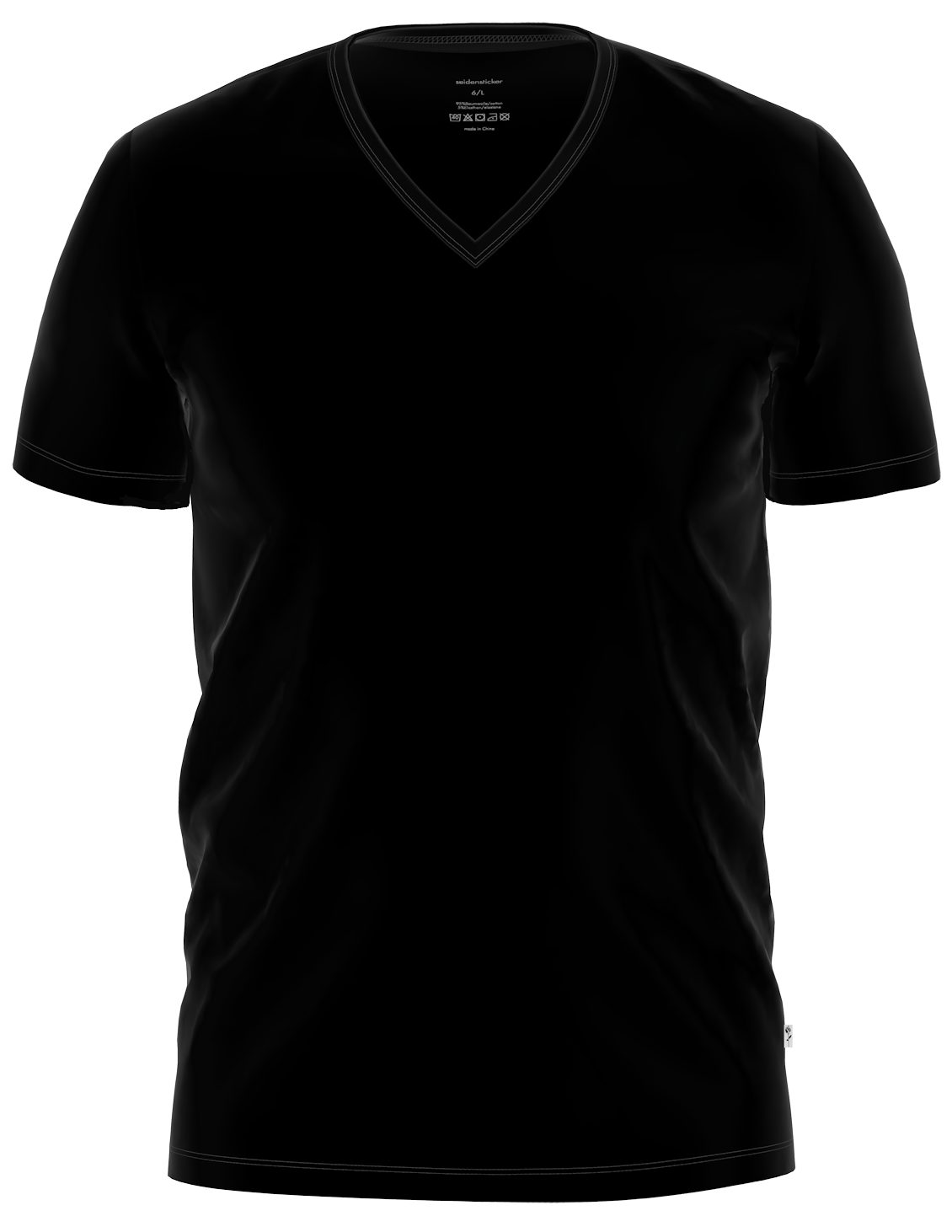 seidensticker V-Shirt (Doppelpack) Single Jersey Qualität