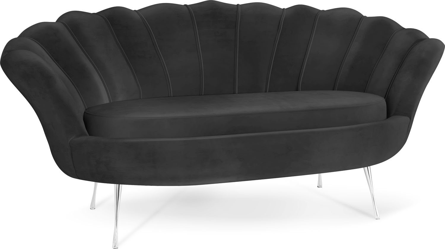 WFL GROUP Sofa Muschel, Samt 2-Sitzer günstig online kaufen