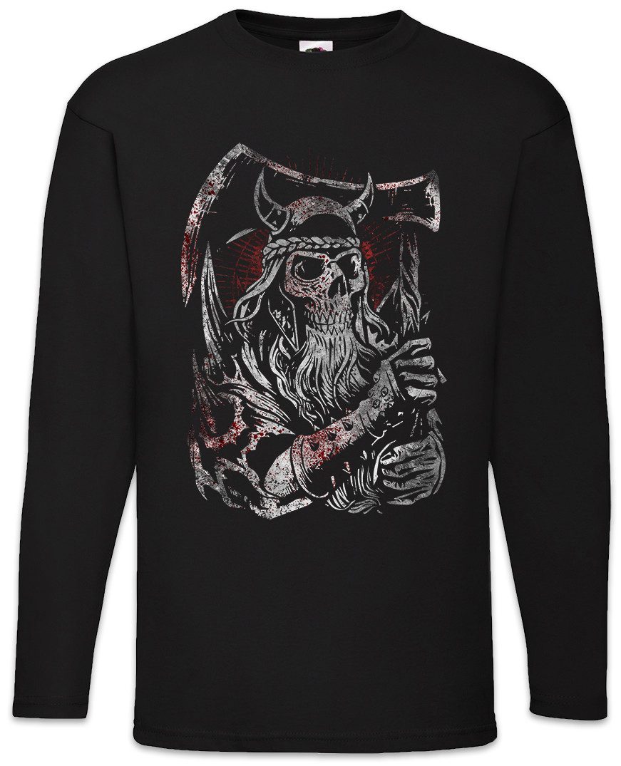 Langarmshirt Viking Skull III Langarm T-Shirt Wikinger Totenschädel Runen Vikings