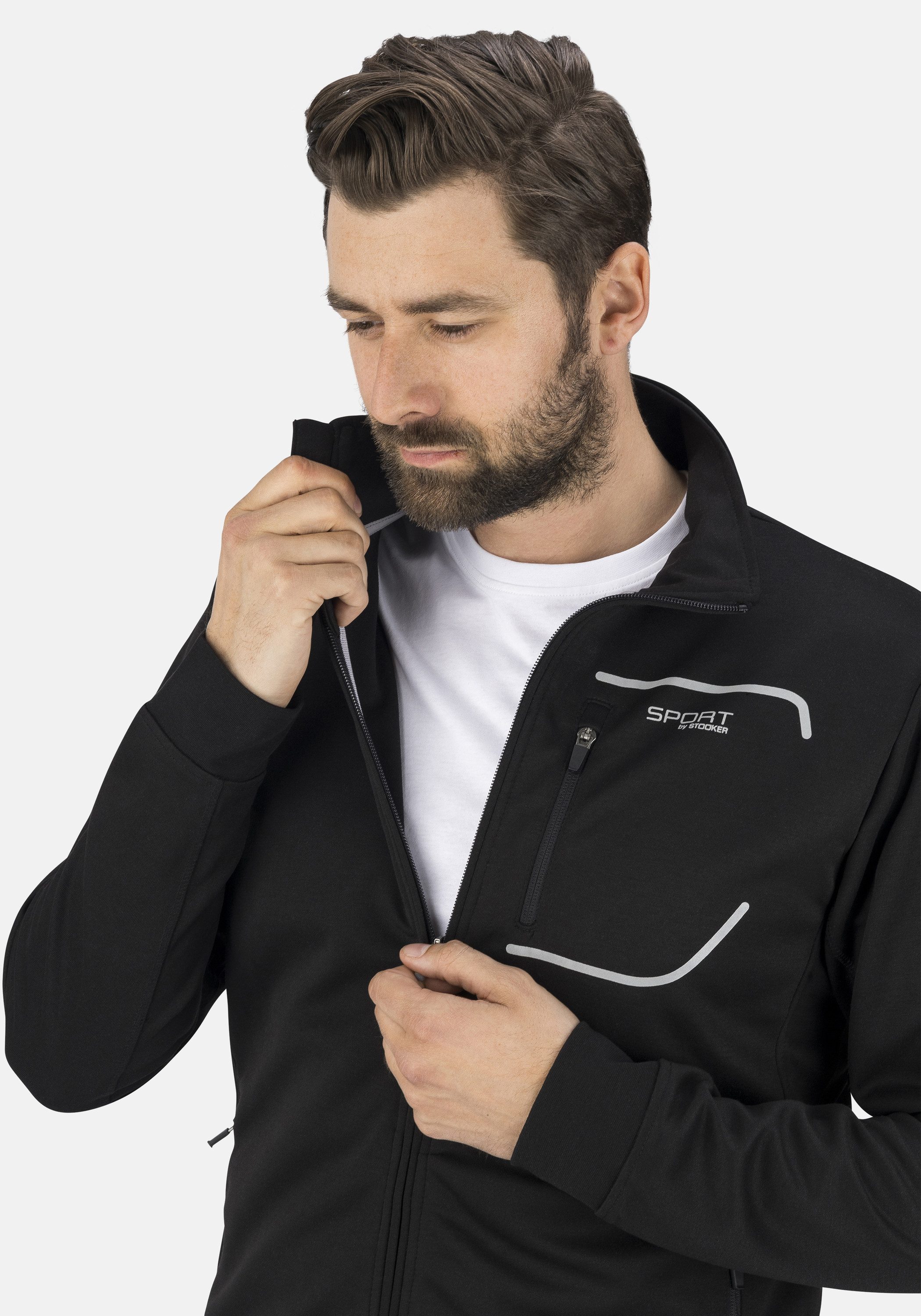 Stooker Men Sweatjacke SIDNEY Sweatjacke Sportjacke Sportjacke Stehkragen Regular Fit für Herren