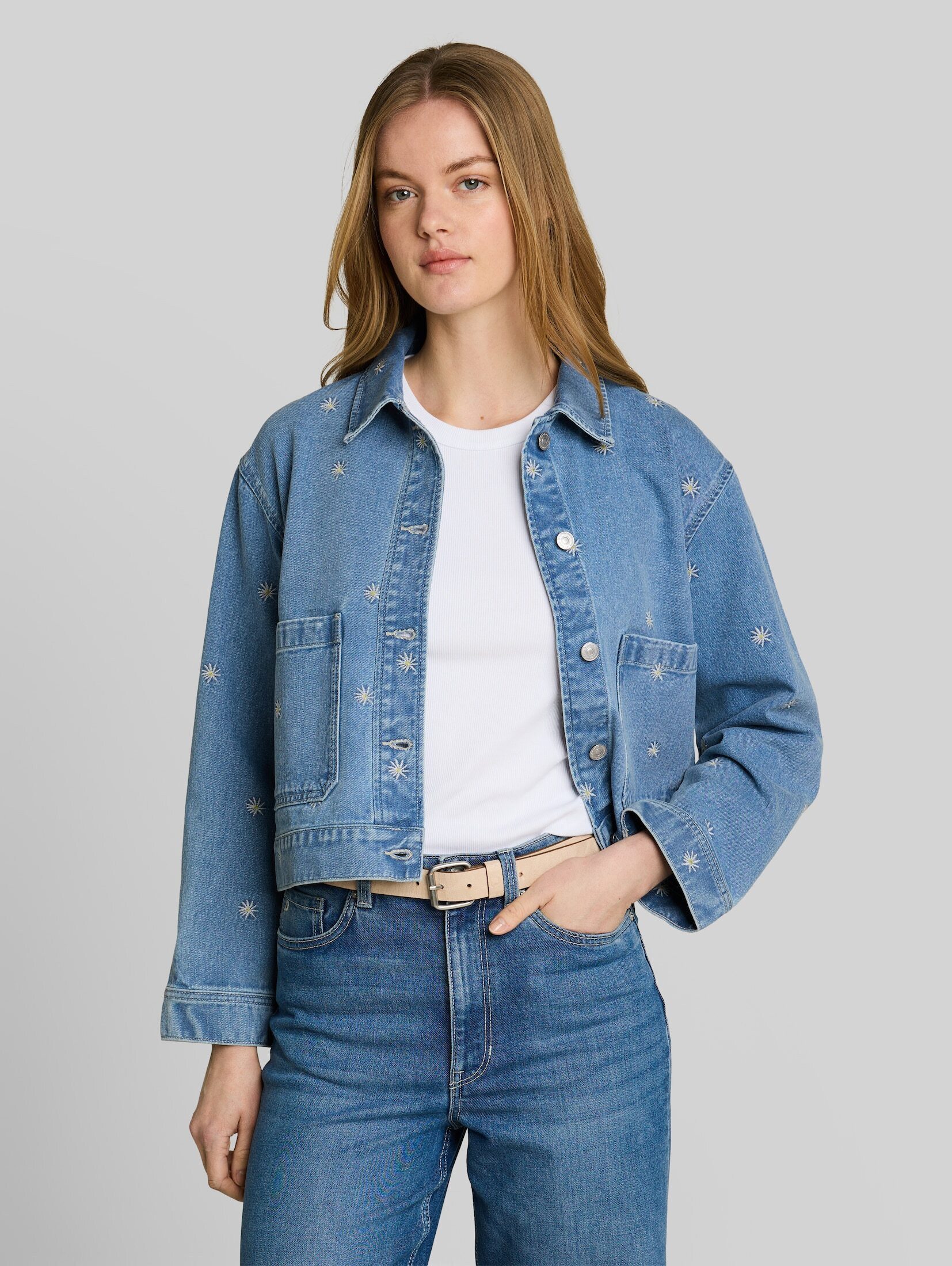 TOM TAILOR Denim Jeansjacke Jacken Jeansjacke mit Stickereien