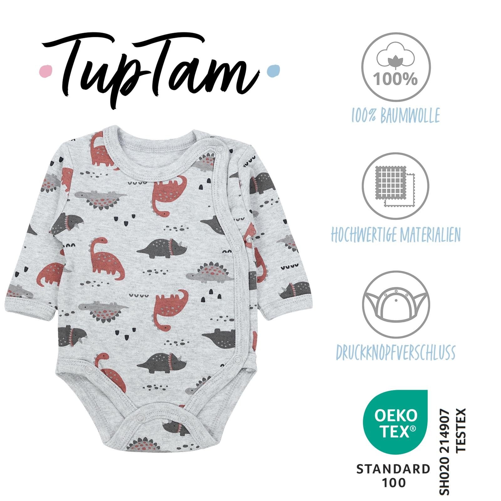 TupTam Wickelbody TupTam Baby Unisex Langarm Wickelbody Print / Uni 5er Pack