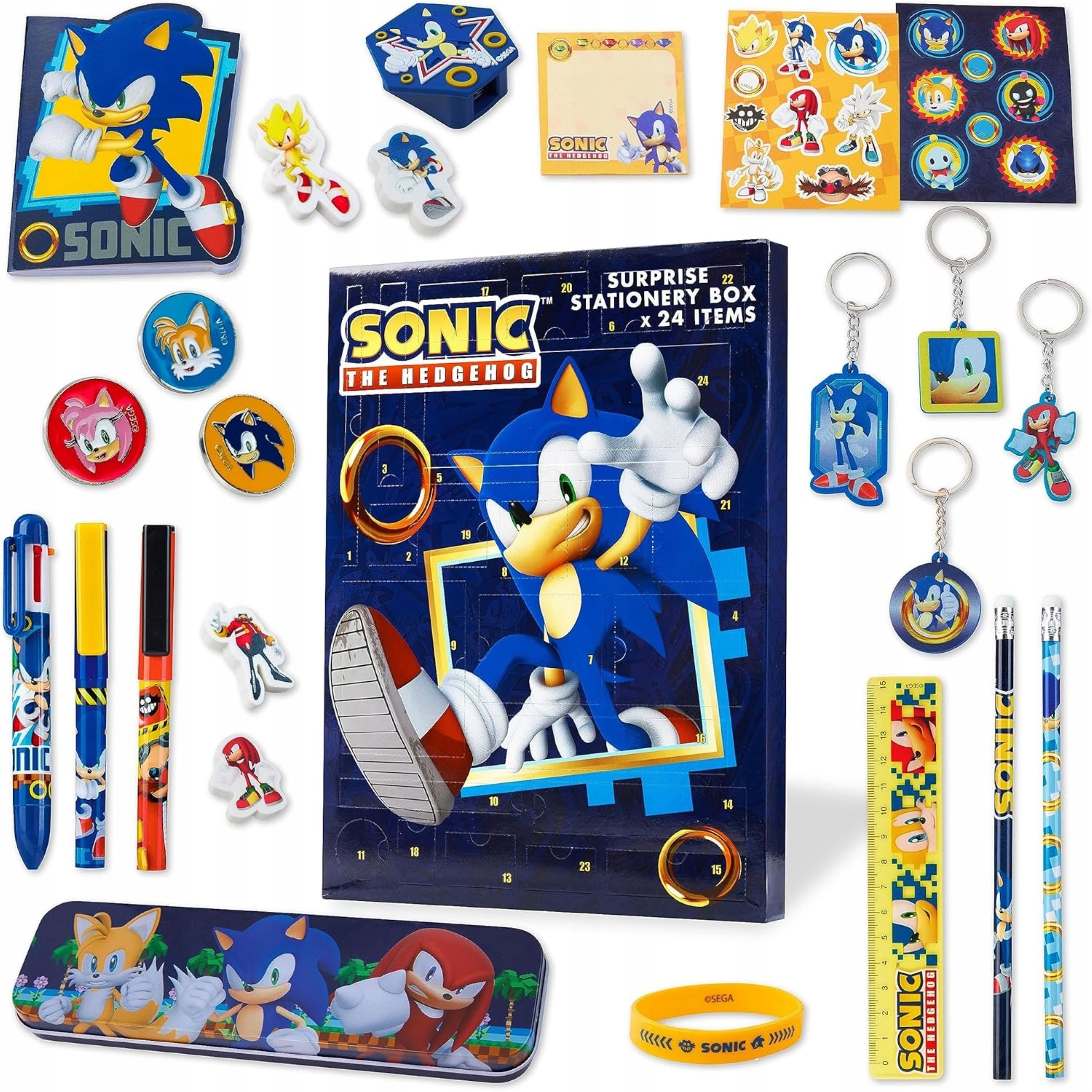 Festivalartikel Adventskalender Sonic Adventskalender Kinder, 24x Spielzeug Geschenk Box (1-tlg)