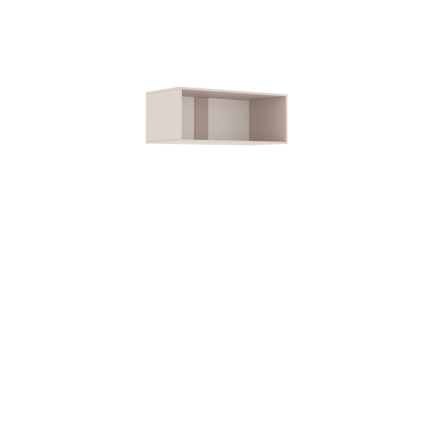 Marmex Möbel Schrankaufsatz TRES 01N Schrankerweiterung graubeige cashmere 100 x 40 x 51, (1-St), Ankleidzimmer, begehbarer Kleiderschrank