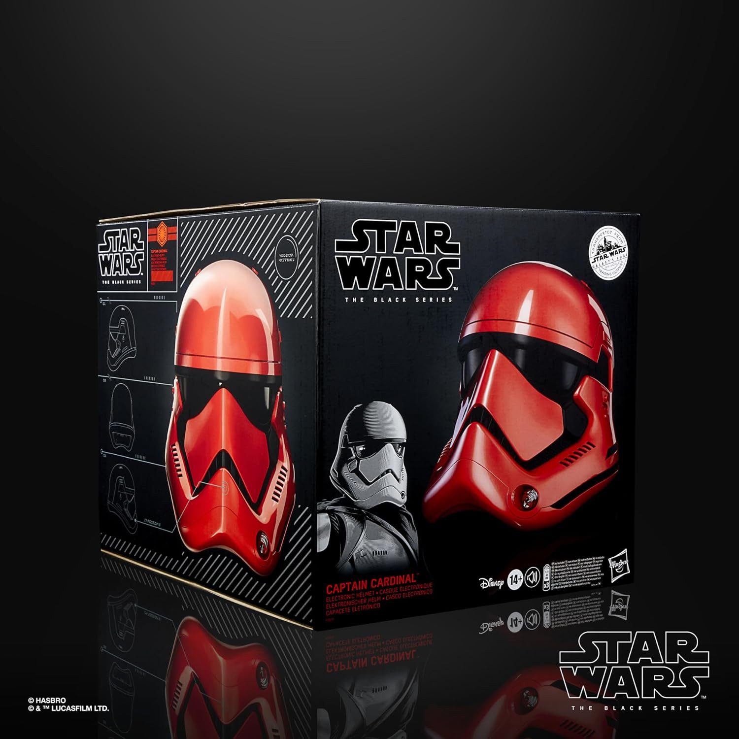 Hasbro Spielzeug-Helm Star Wars The Black Series Galaxys Edge Captain Cardinal Premium Helm, (1-tlg), Maßstab 1:1