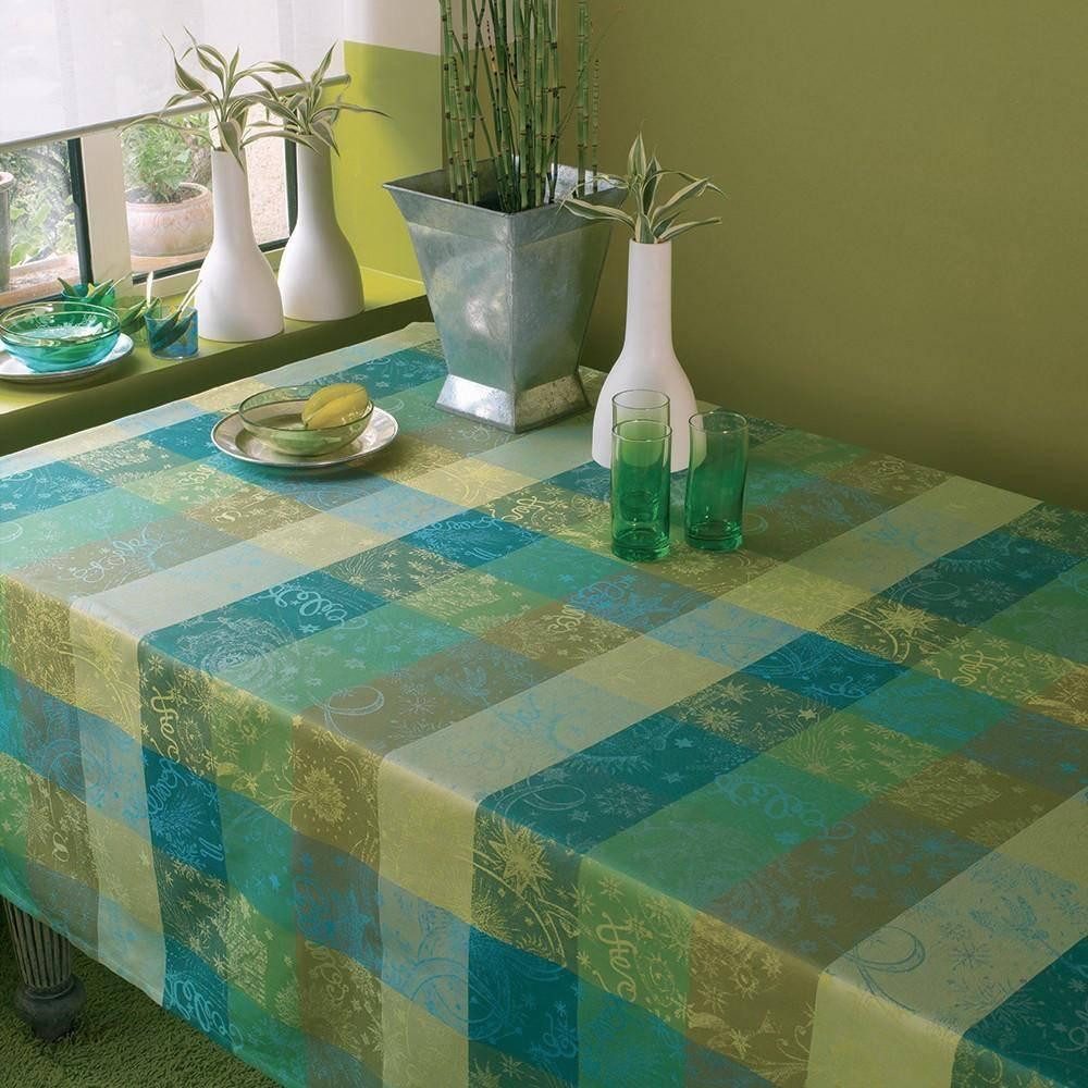 Garnier Thiebaut Tischdecke Tischdecke Mille Couleurs Lime 135 x 175 cm