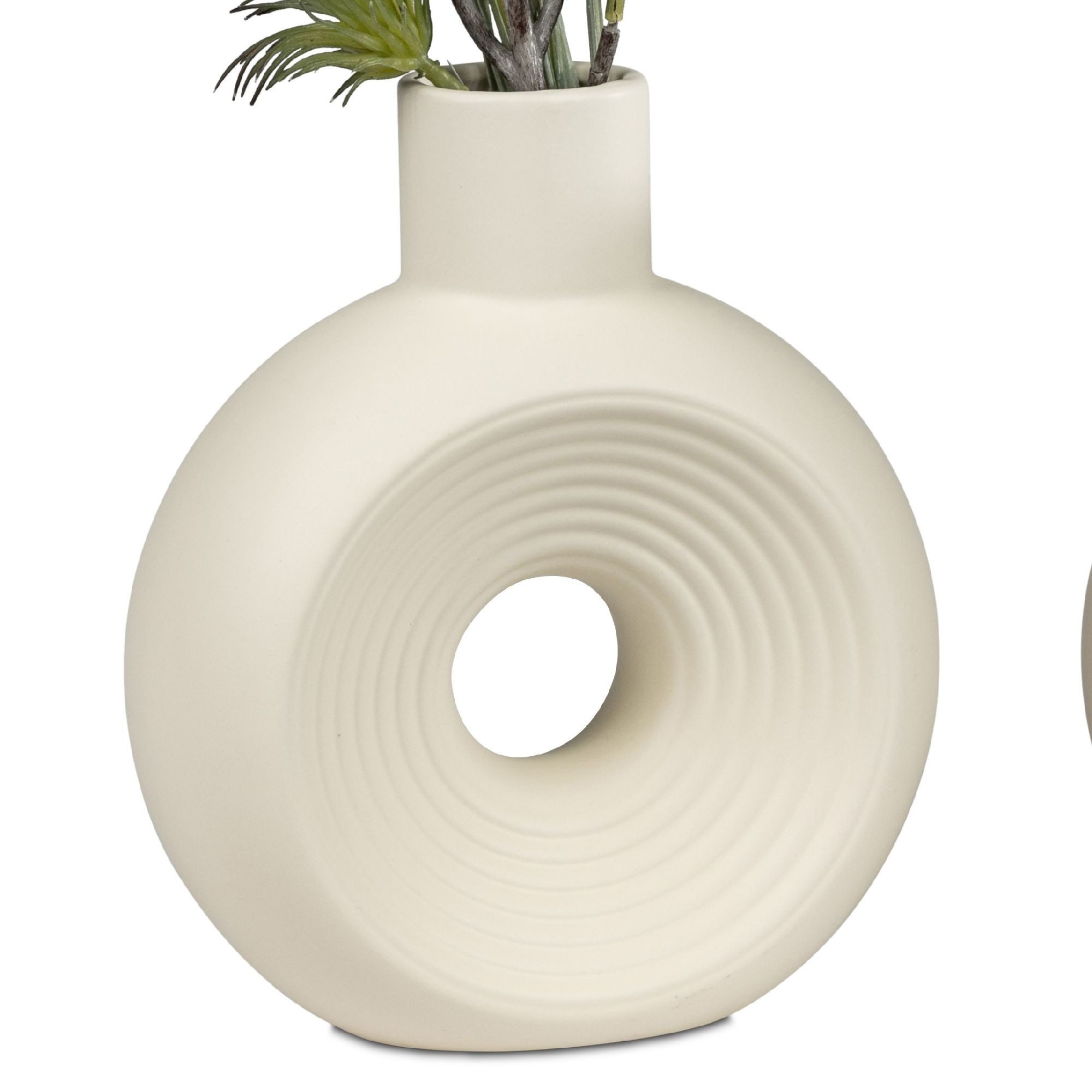 formano Dekovase Vanilla, Farbe: creme, Motiv: Relief günstig online kaufen