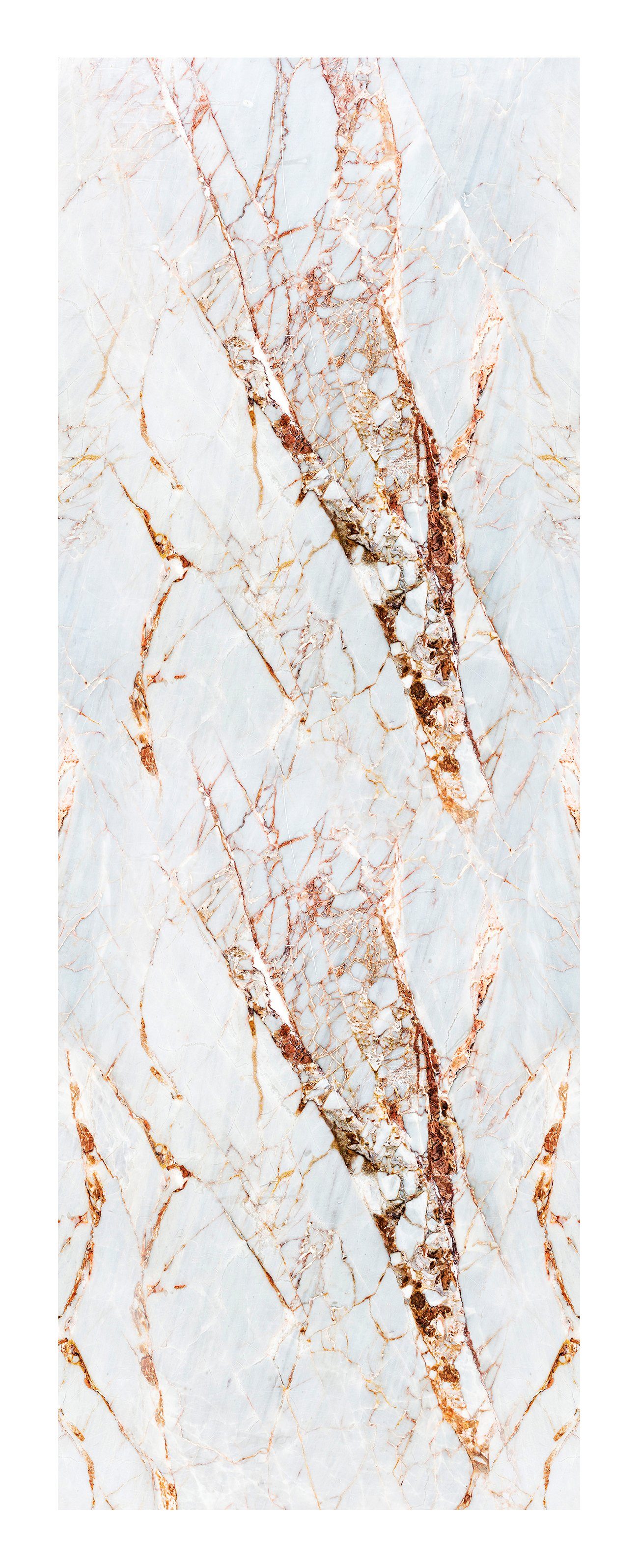 queence Vinyltapete Marmor-Weiß, glatt, Steinoptik, 90x250cm, günstig online kaufen