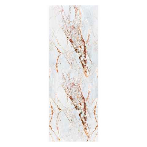 queence Vinyltapete Marmor-Weiß, Steinoptik, 90 x 250 cm, selbstklebend