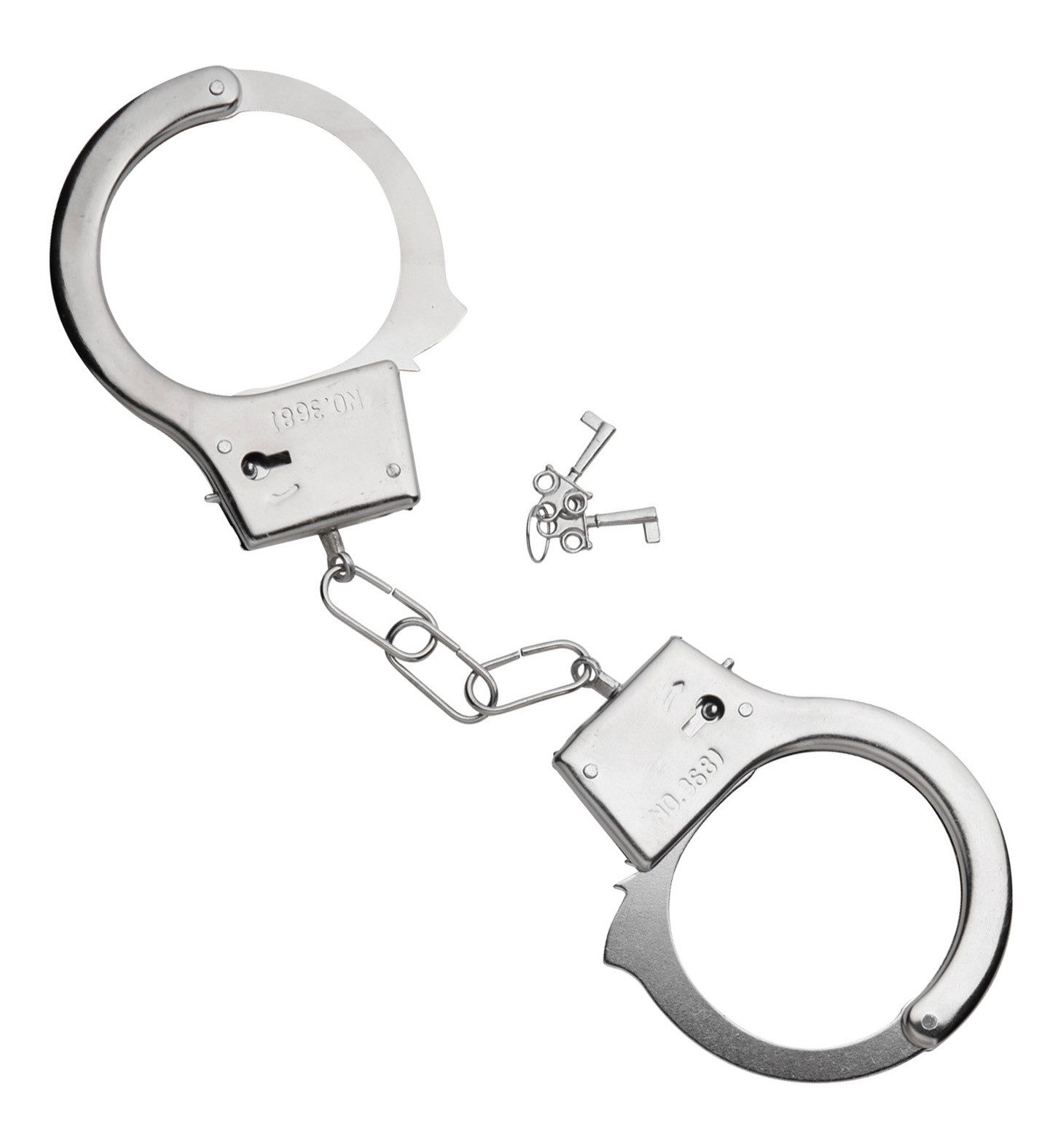 Widmann S.r.l. Blaster Metall Handschellen mit Schlüssel, Silber