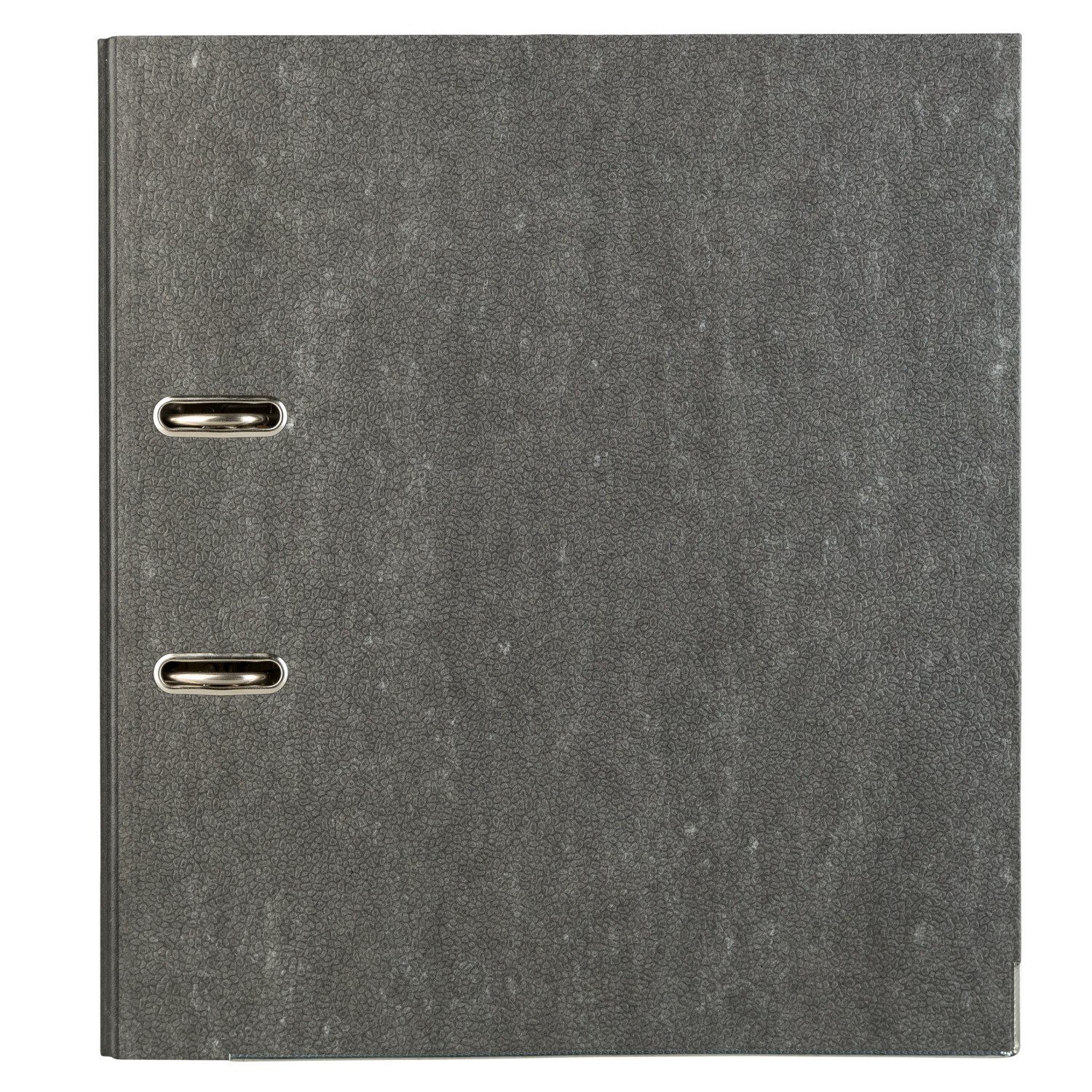 Idena Aktenordner Idena 303002 - Ordner für DIN A4, 5 cm schmal, Wolkenmarmor, schwarz