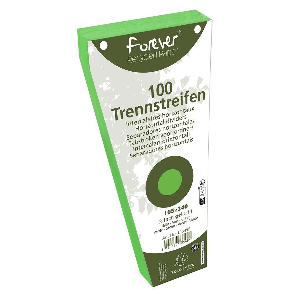 EXACOMPTA Trennstreifen Exacompta Trennstreifen RC trapez grün 100Stk