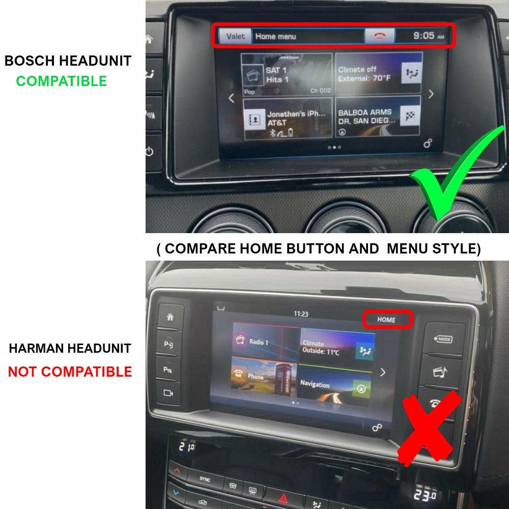 TAFFIO Für Range Rover Jaguar Bosch HU CarPlay Android Auto Media Interface Navigationsgerät