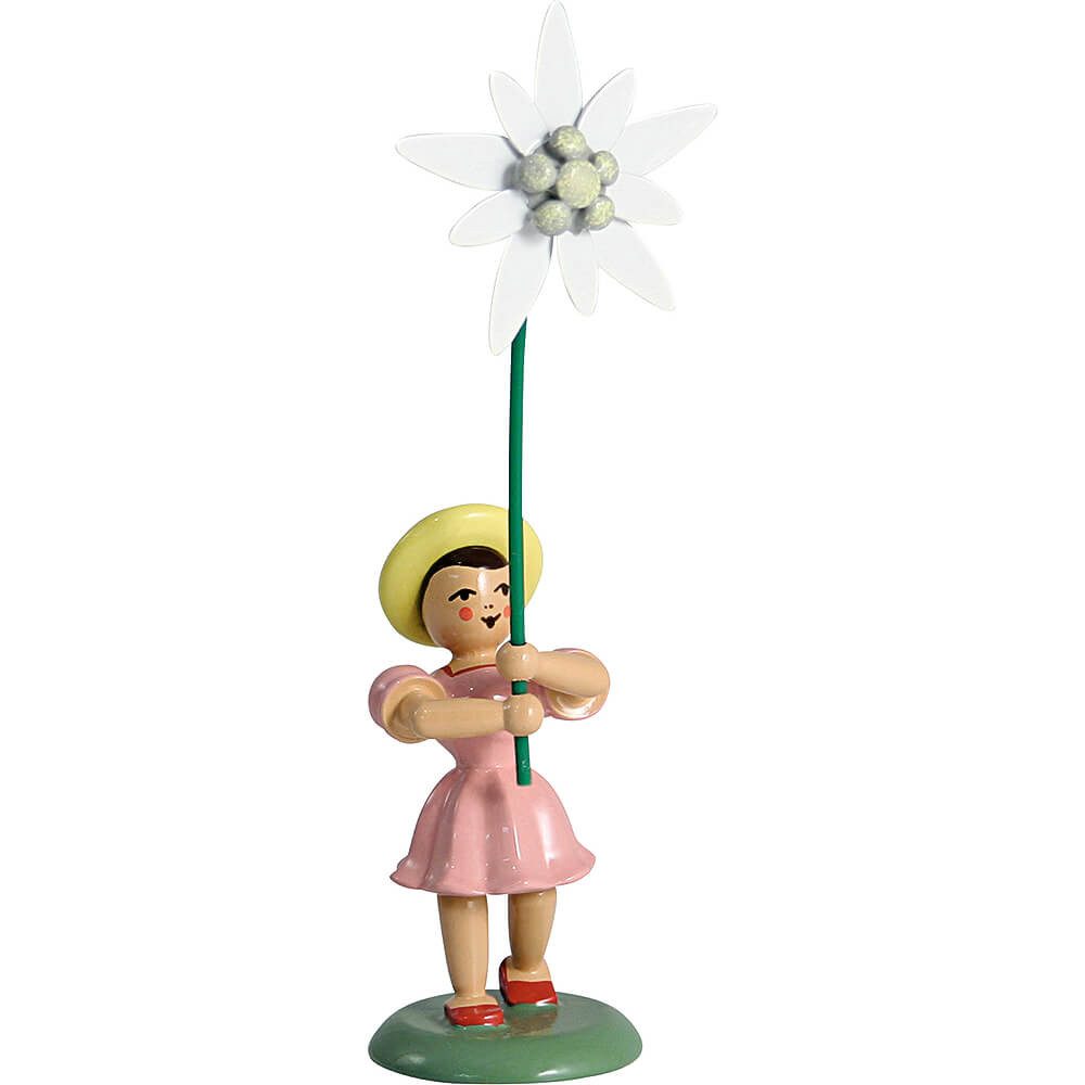 Blank Kunstgewerbe Dekofigur Blumenkind Edelweiß, farbig (12cm) von Blank Kunsthandwerk