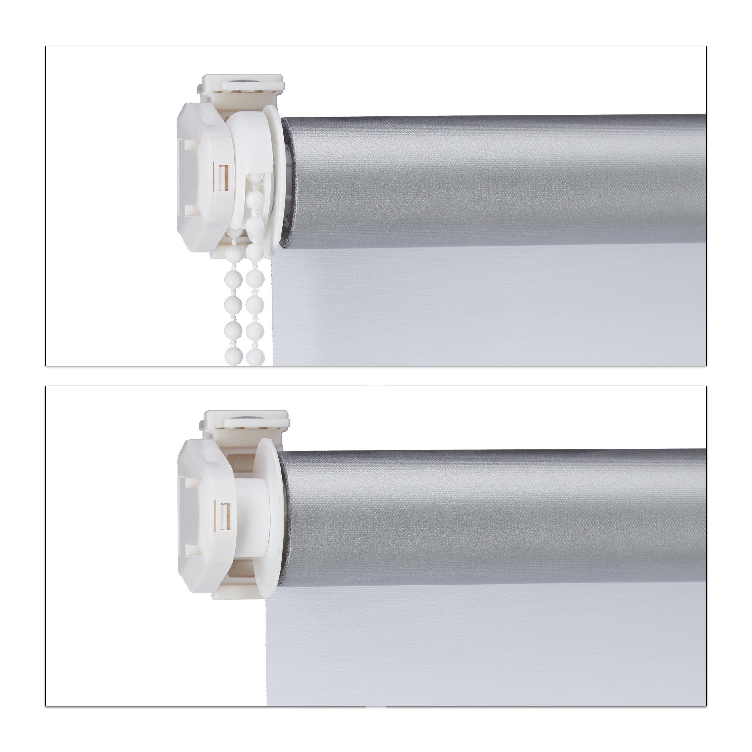 Verdunklungsrollo 3x Thermo Verdunklungsrollo 120x160 weiß, relaxdays