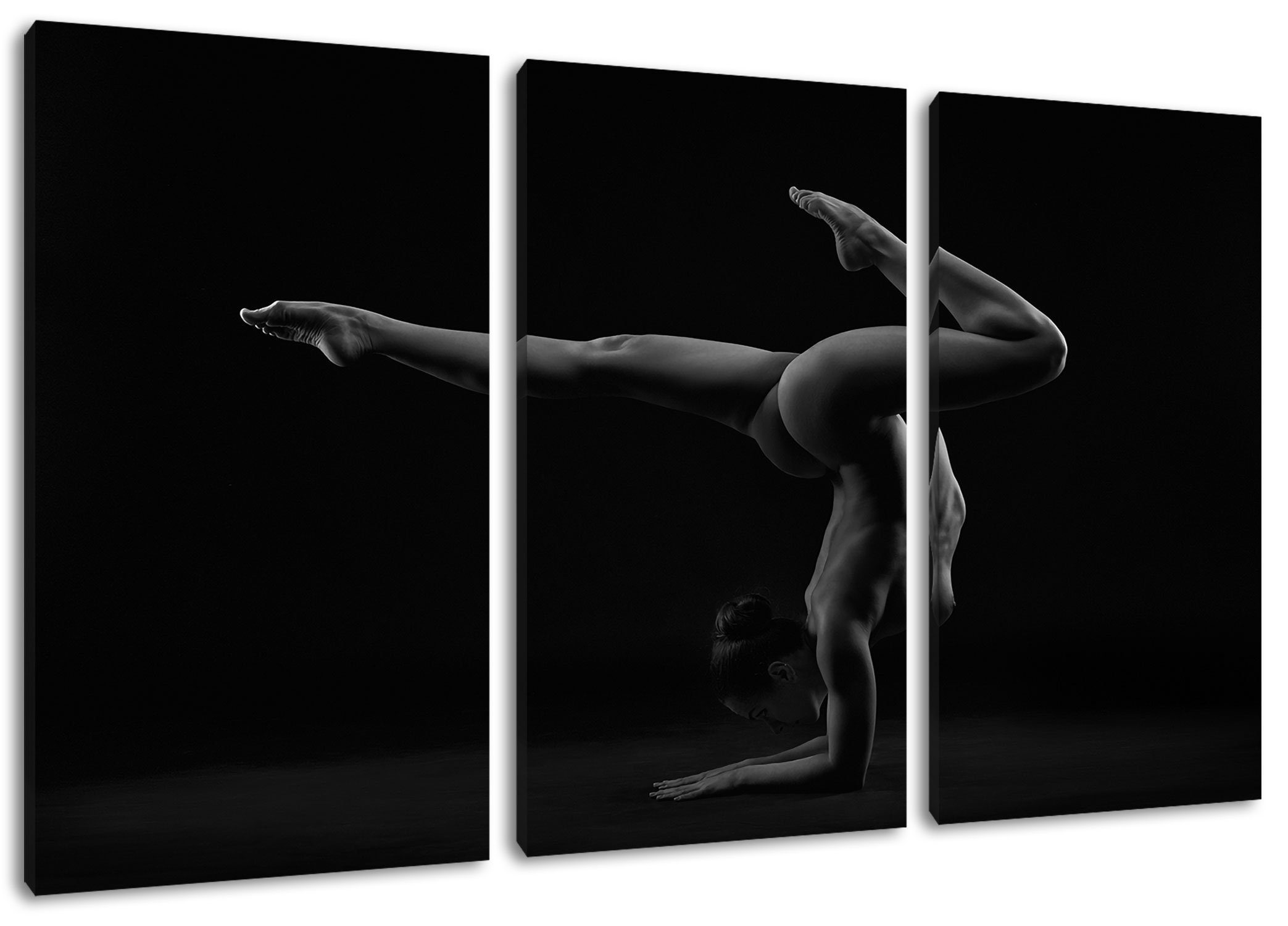 Pixxprint Leinwandbild sexy Körper einer Frau, sexy Körper einer Frau 3Teiler (120x80cm) (1 St), Leinwandbild fertig bespannt, inkl. Zackenaufhänger