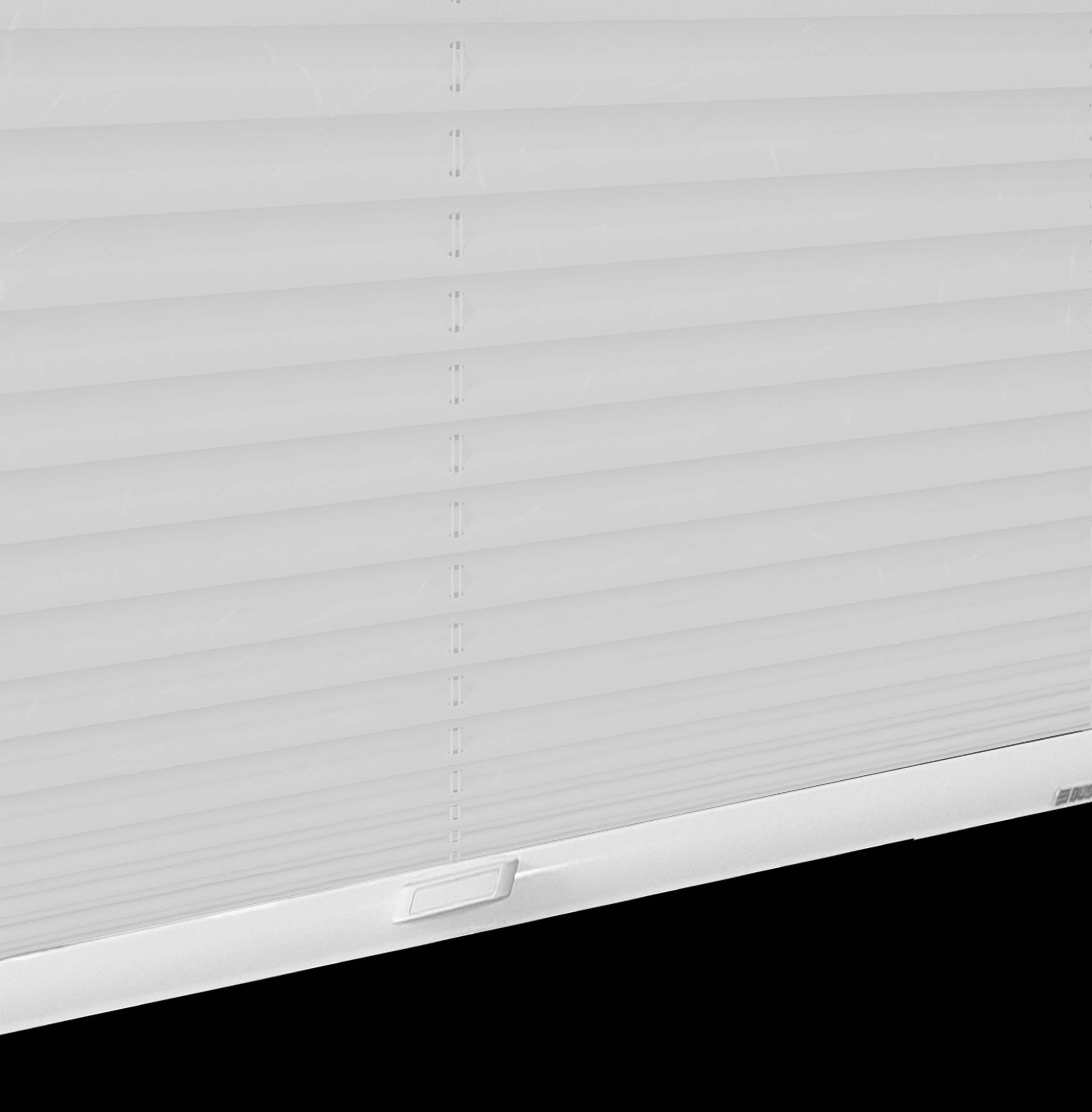 Dachfensterplissee StartUp Style Crush, verspannt, sunlines, weiß verschraubt, mit Führungsschienen Lichtschutz