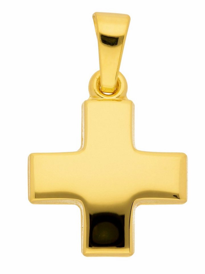 Adelia´s Kettenanhänger 585 Gold Kreuz Anhänger, Goldschmuck für Damen &  Herren, Maße - Breite 11,2 mm - Höhe 11,2 mm