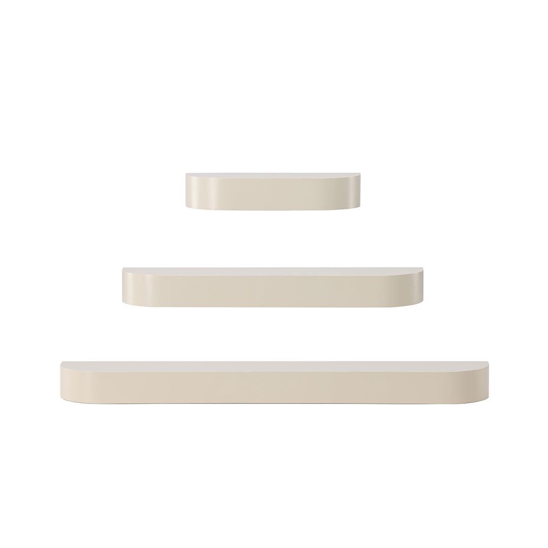 Regal Glow Wandregal-Set mit 3 beige.