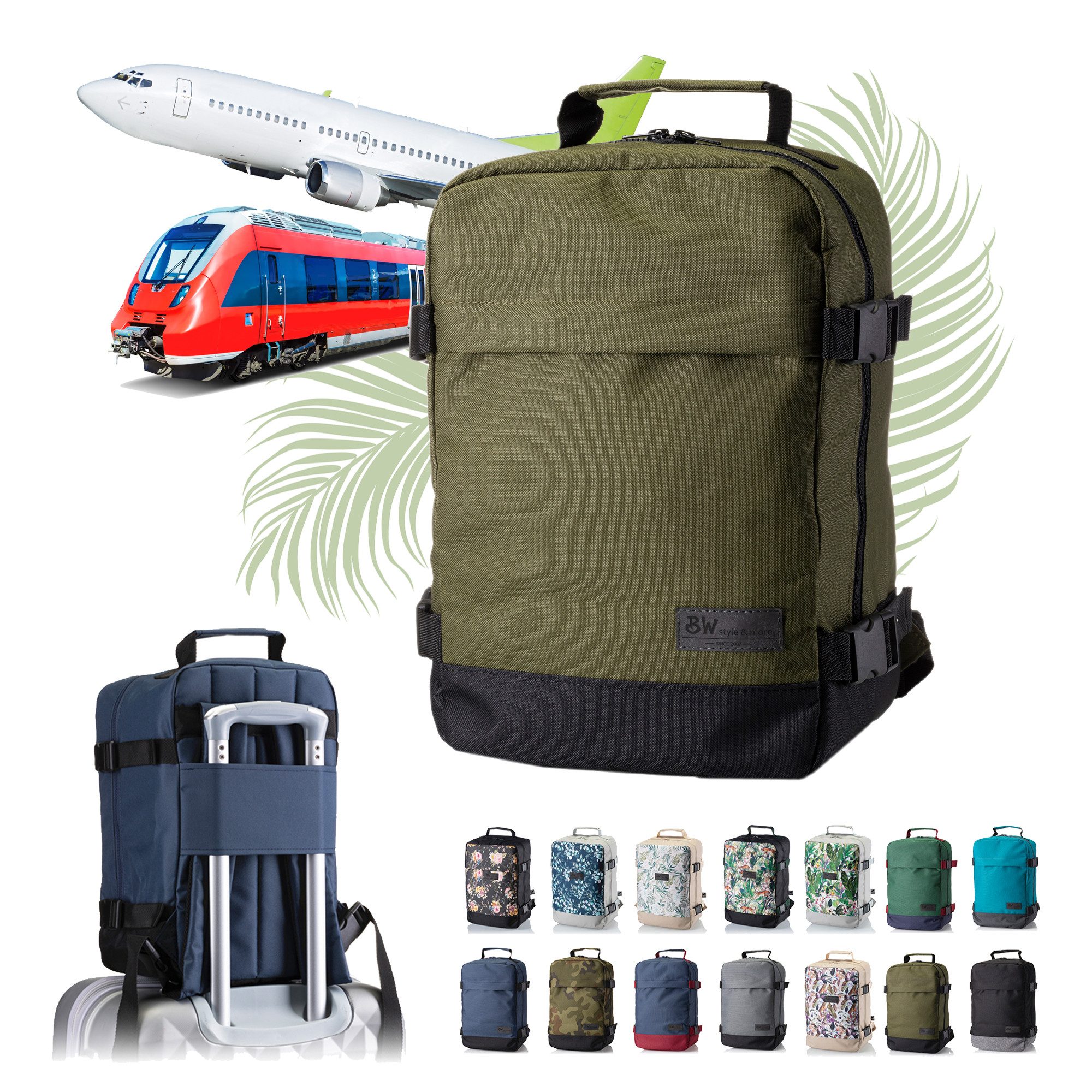 BambiniWelt by Rafael K. Handgepäckkoffer RUCKSACK Handgepäck Boardgepäck 40x20x25 40x30x20 Ryanair Wizzair, 2 Größen verfügbar: 40 x 25 x 20 cm (klein), 40 x 30 x 20 cm (groß)