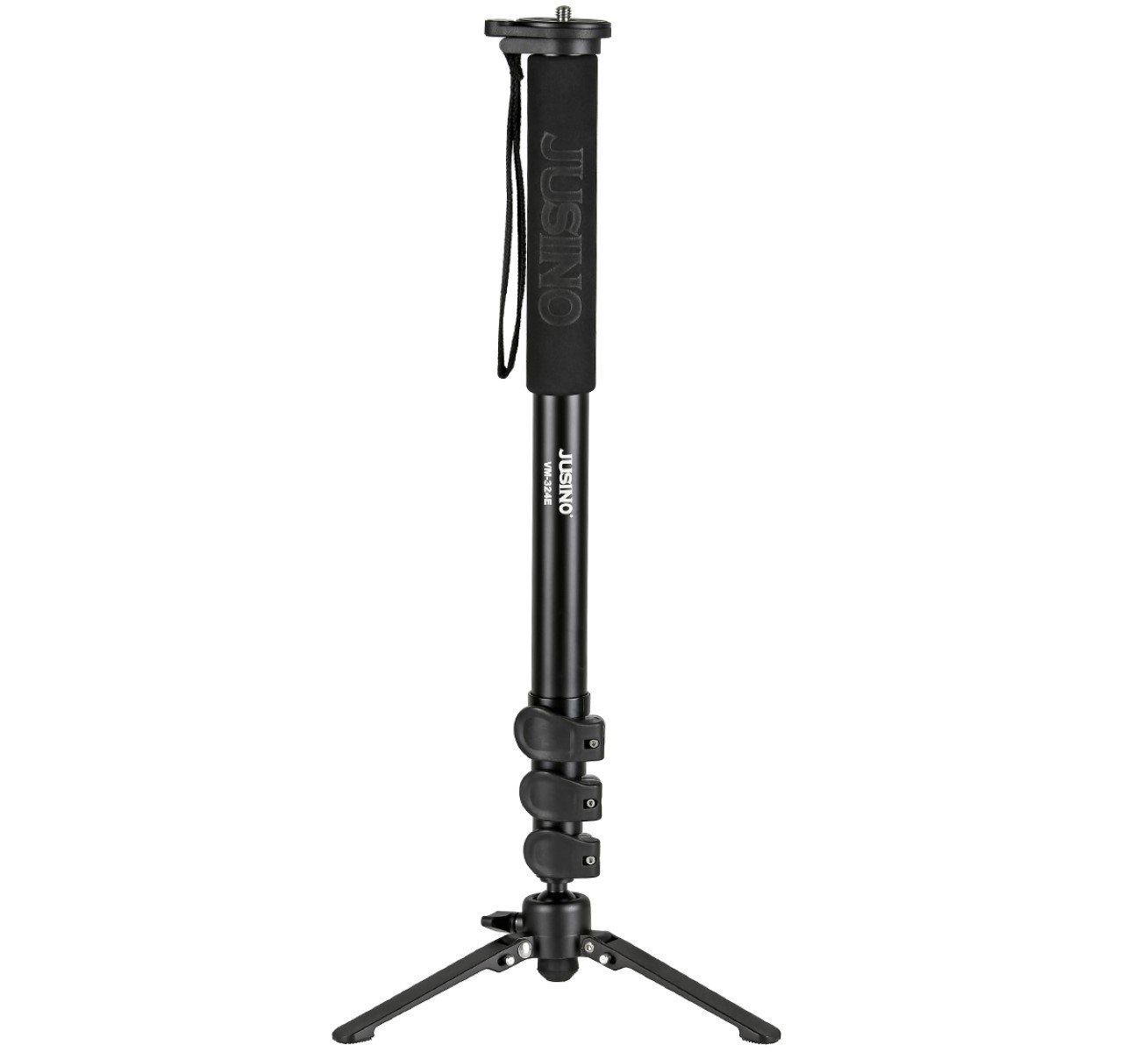 Monopod JUSINO Einbeinstativ Schnellspann-Clips bis abnehmbarer Fuß/Tischstativ 12kg