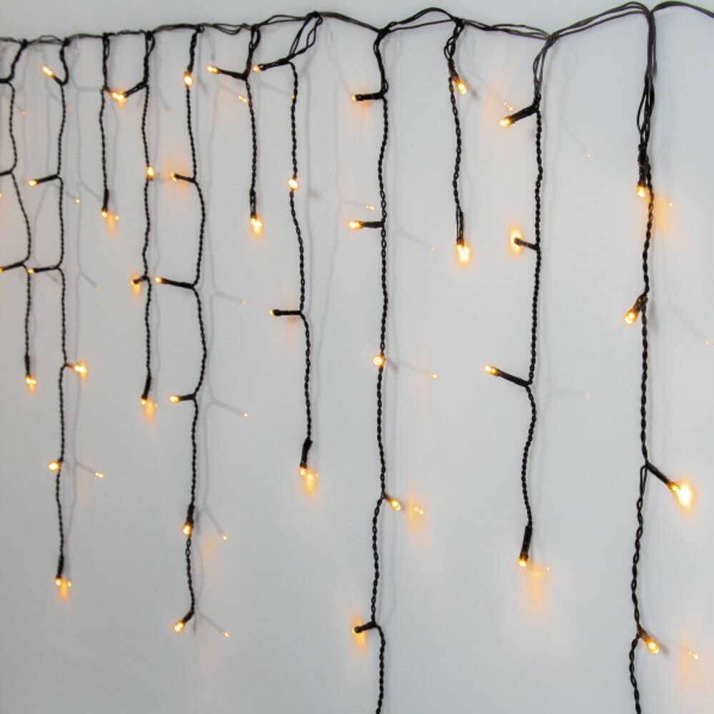 STAR TRADING LED-Lichterkette "Serie LED" 960-flammig, schwarz, Eiszapfen, 8,5W, warmweiß, L23900mm