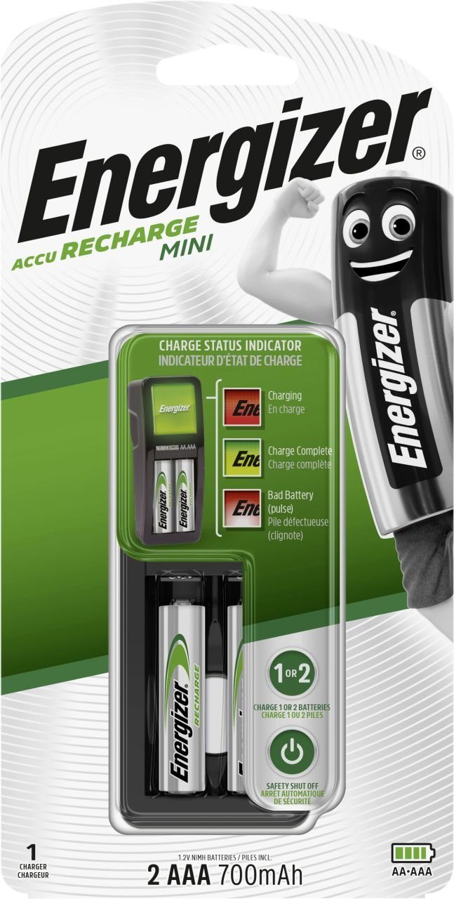 Energizer 2-Micro inkl. Charger AAA Mini Akku Energizer
