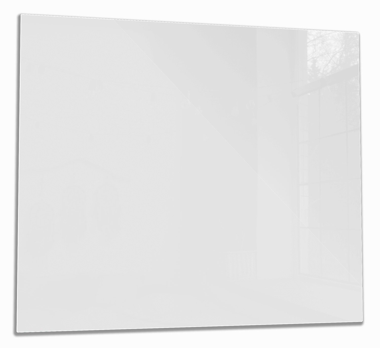 Wallario Herd-Abdeckplatte Weiß, ESG-Sicherheitsglas, (Glasplatte, 1 tlg., inkl. 5mm Noppen), verschiedene Größen