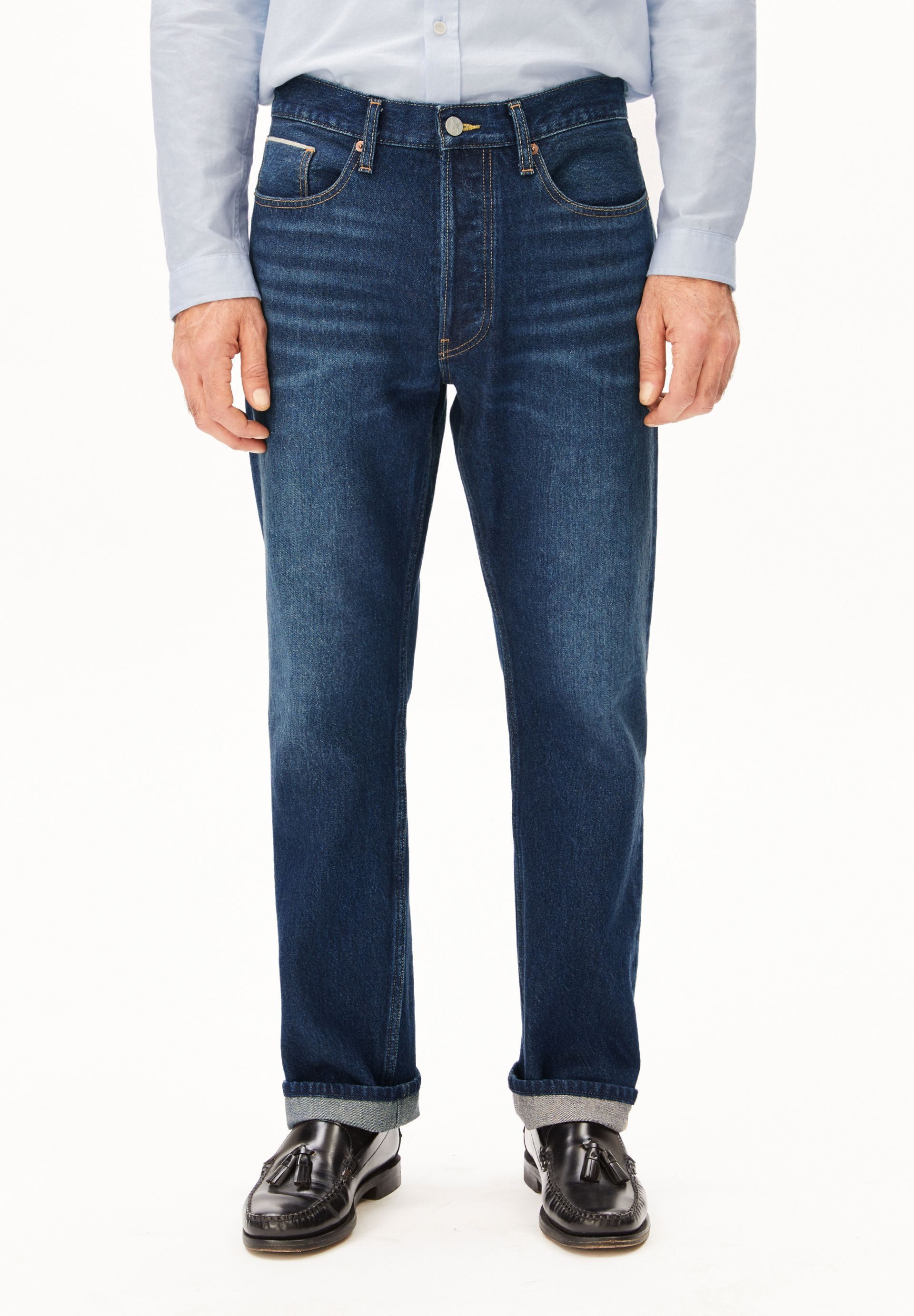 Armedangels Straight-Jeans MAADOX SELVEDGE Jeans aus 100% Bio-Baumwolle (Non-Stretch, Regular Fit) Mid waist