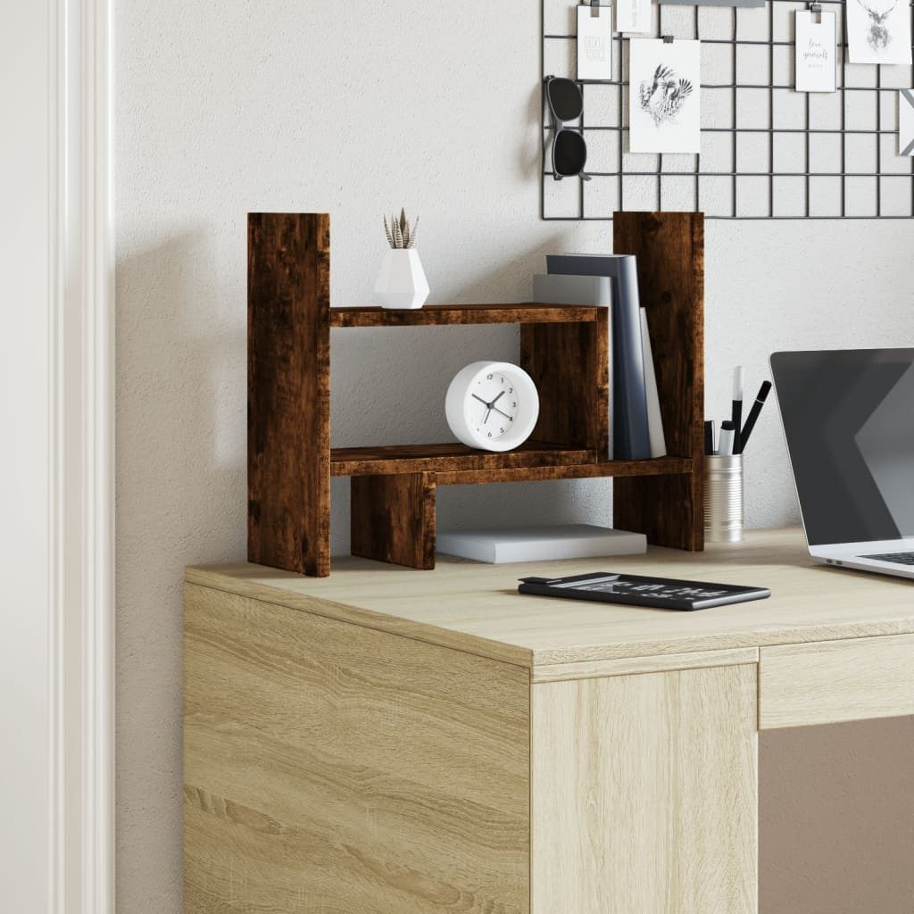 Thumbnail - vidaXL Organizer Schreibtisch-Organizer Räuchereiche 38,5x17x39 cm Holzwerkstoff