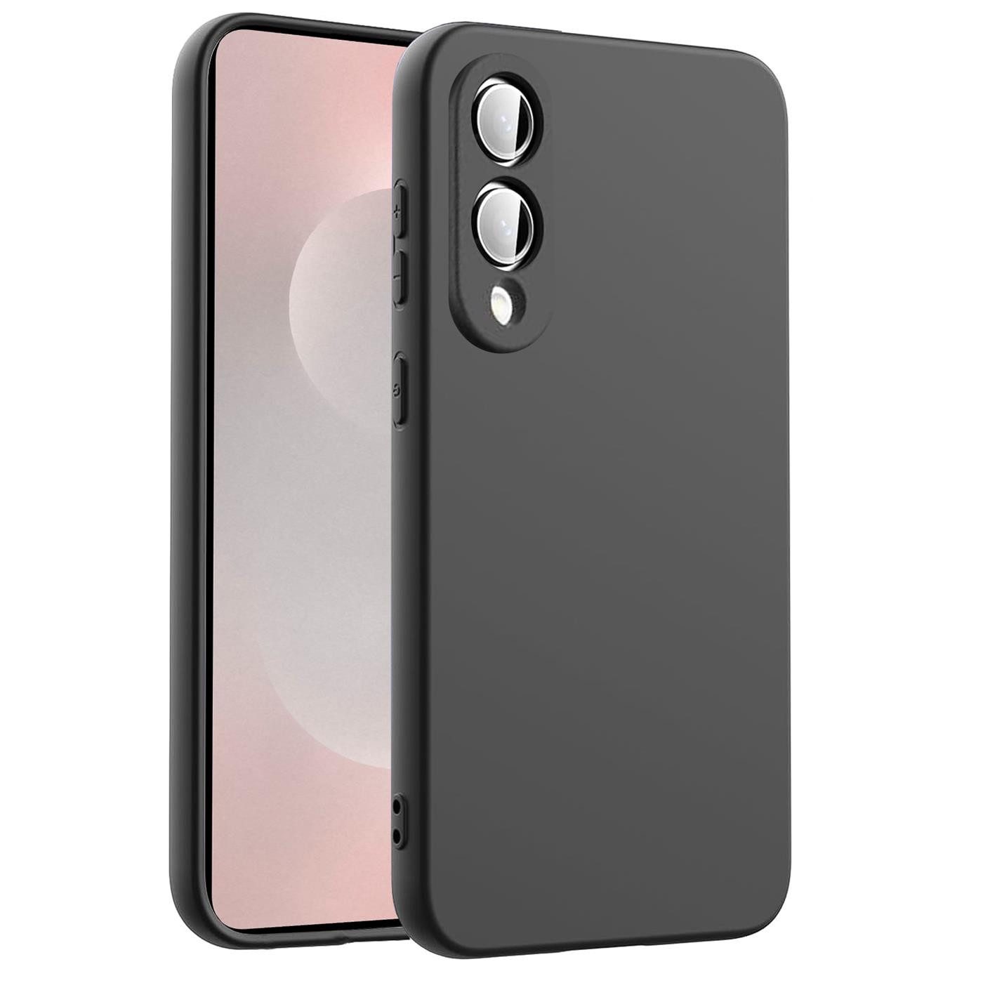 CoolGadget Handyhülle Silikon Case für das Samsung Galaxy S25 Edge Slim TPU Cover, Weiche Schutz Hülle mit Innen Fleece aus Stoff Handy Tasche
