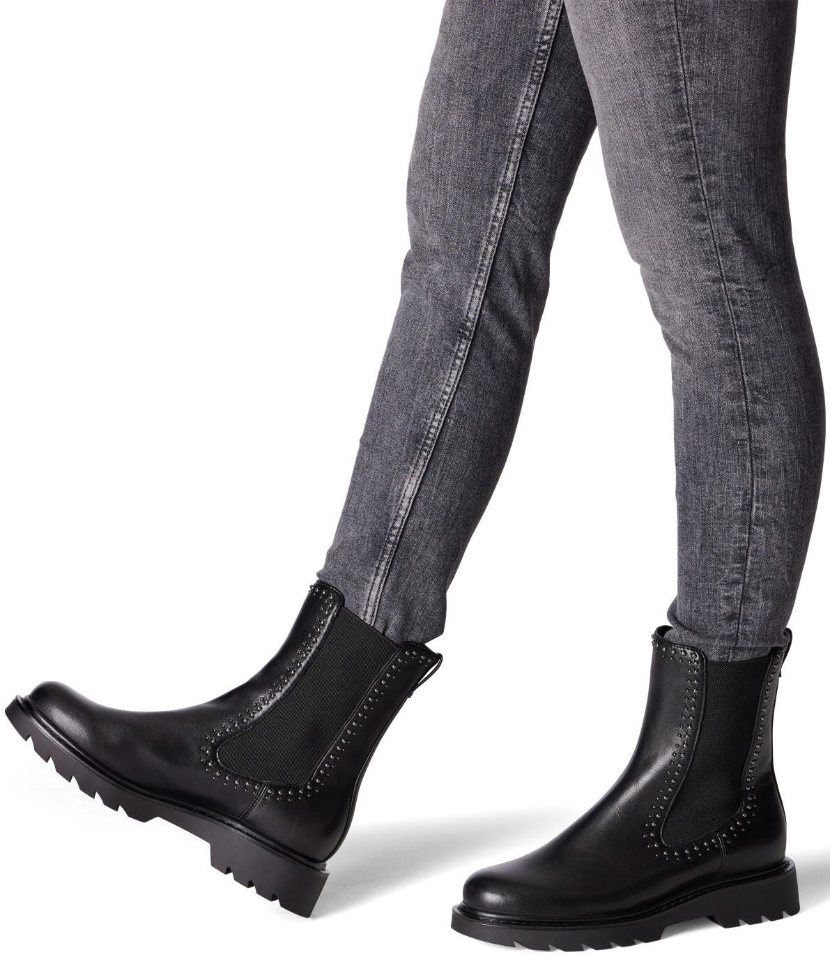 Tamaris Chelseaboots, Blockabsatz, Stiefelette, Bikerboots mit günstig online kaufen