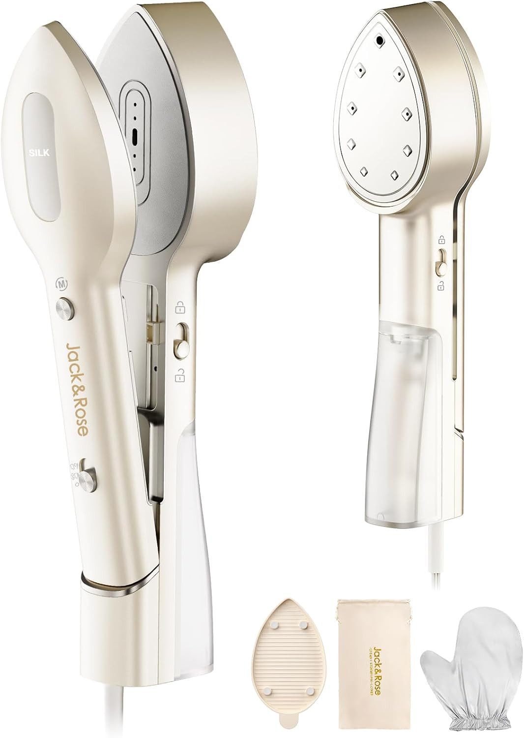 Oneisall Reise-Dampfbügeleisen Beauty 3 in 1 Dampfglätter Bügelpresse, 1000 W, Tragebar