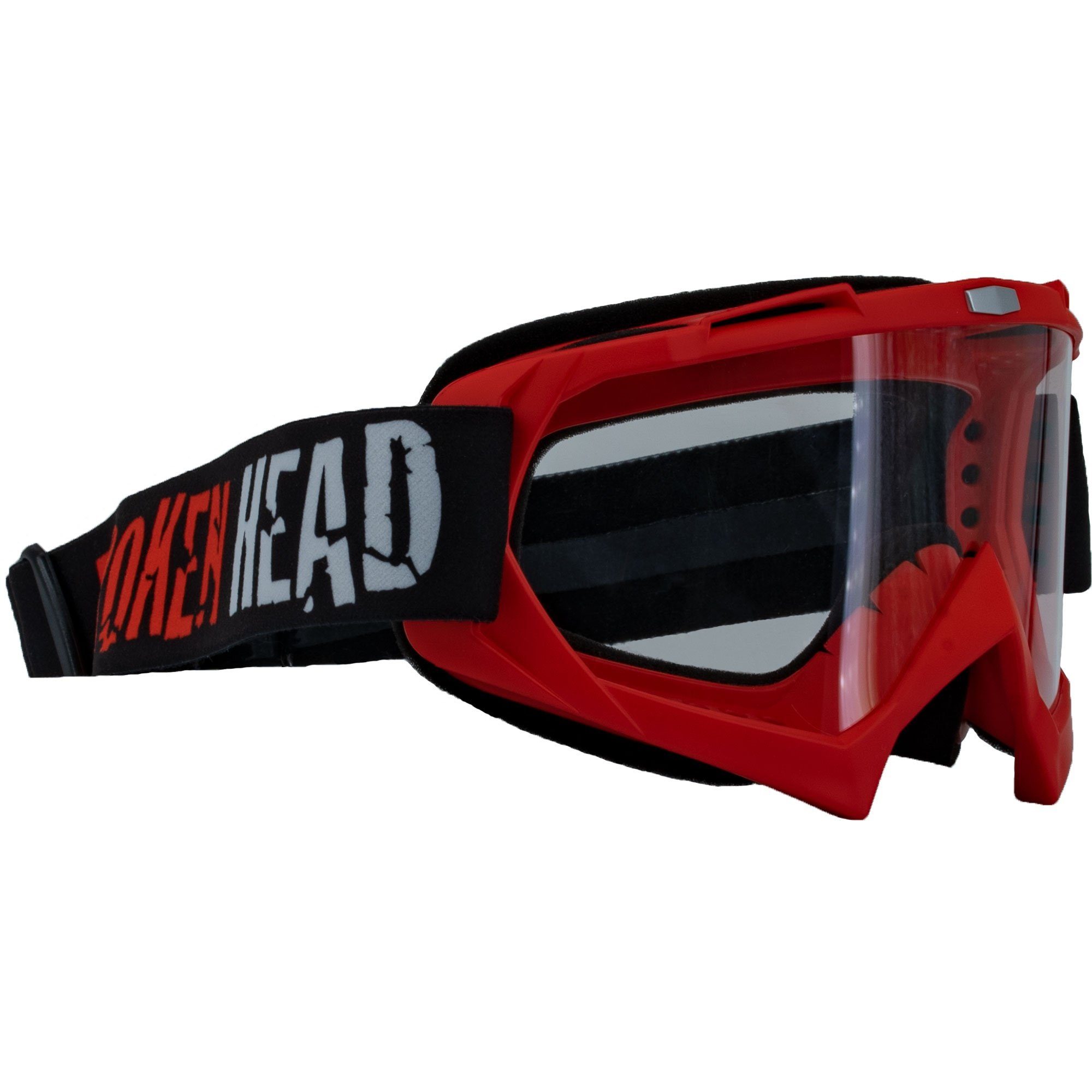 Vorrichtung MX-2 Broken Crossbrille Rot, für Goggle Motorradbrille Abreißvisiere Head