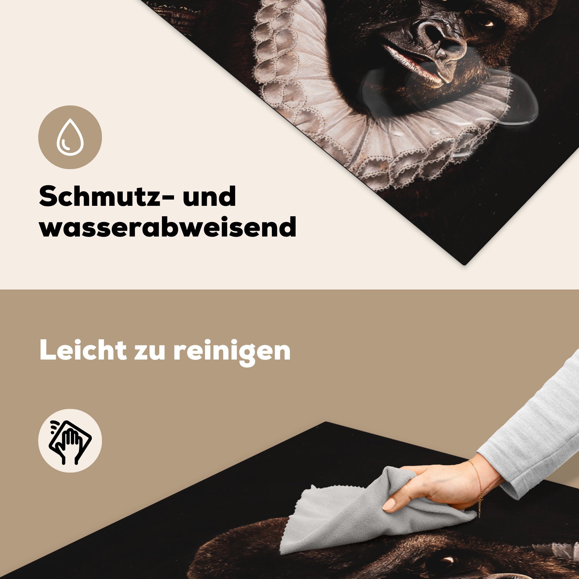 MuchoWow Herdblende-/Abdeckplatte Wilhelm von Oranien Gorilla, cm, tlg), Arbeitsplatte 78x78 (1 Vinyl, für Kunst - - küche Ceranfeldabdeckung