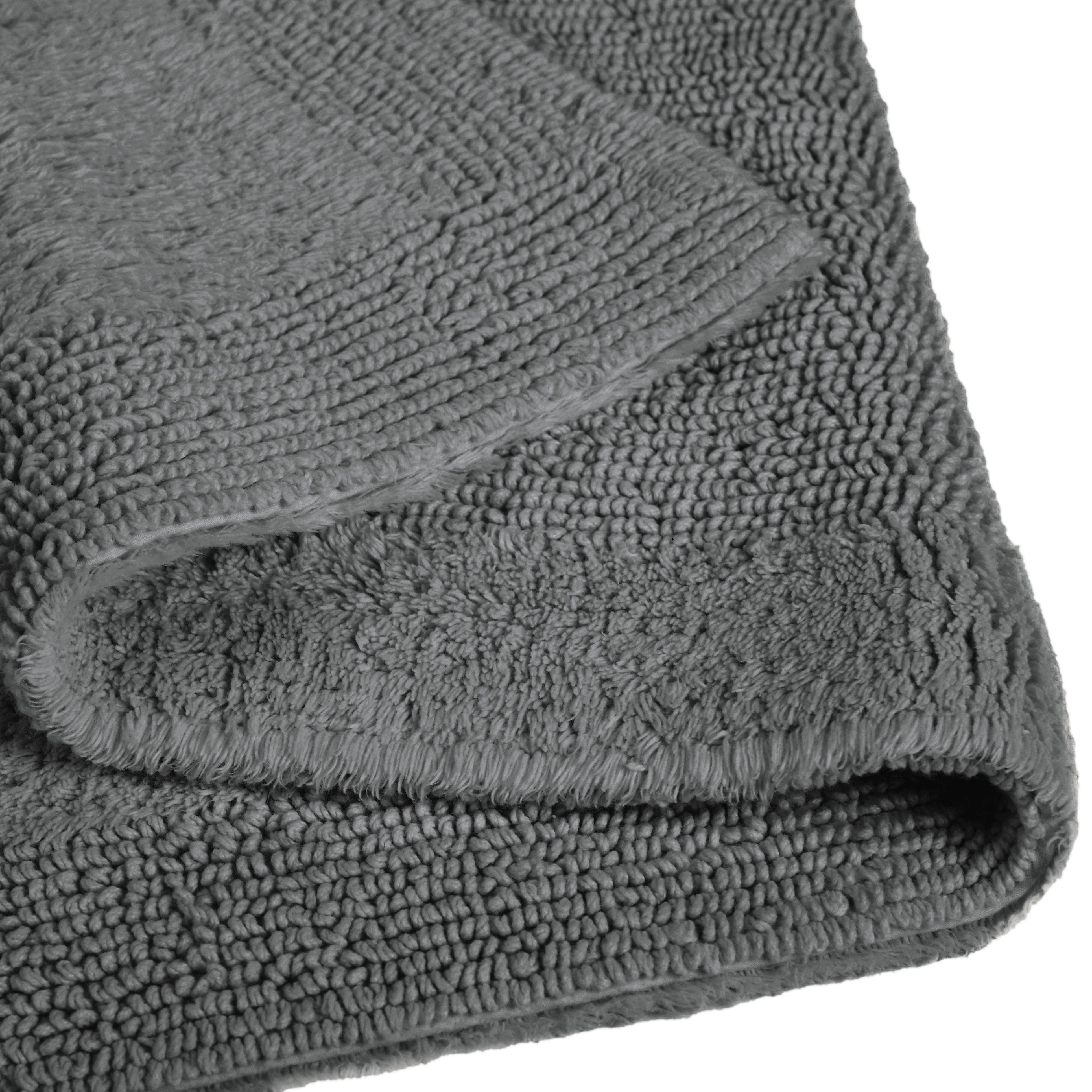 OTTO home Badematte Kapra, Badvorleger, Badezimmer Teppich, Höhe 14 mm, beidseitig nutzbar, strapazierfähig, fußbodenheizungsgeeignet, Baumwolle, rechteckig, mit Bordüre, Badteppich, Badematte, Baumwolle