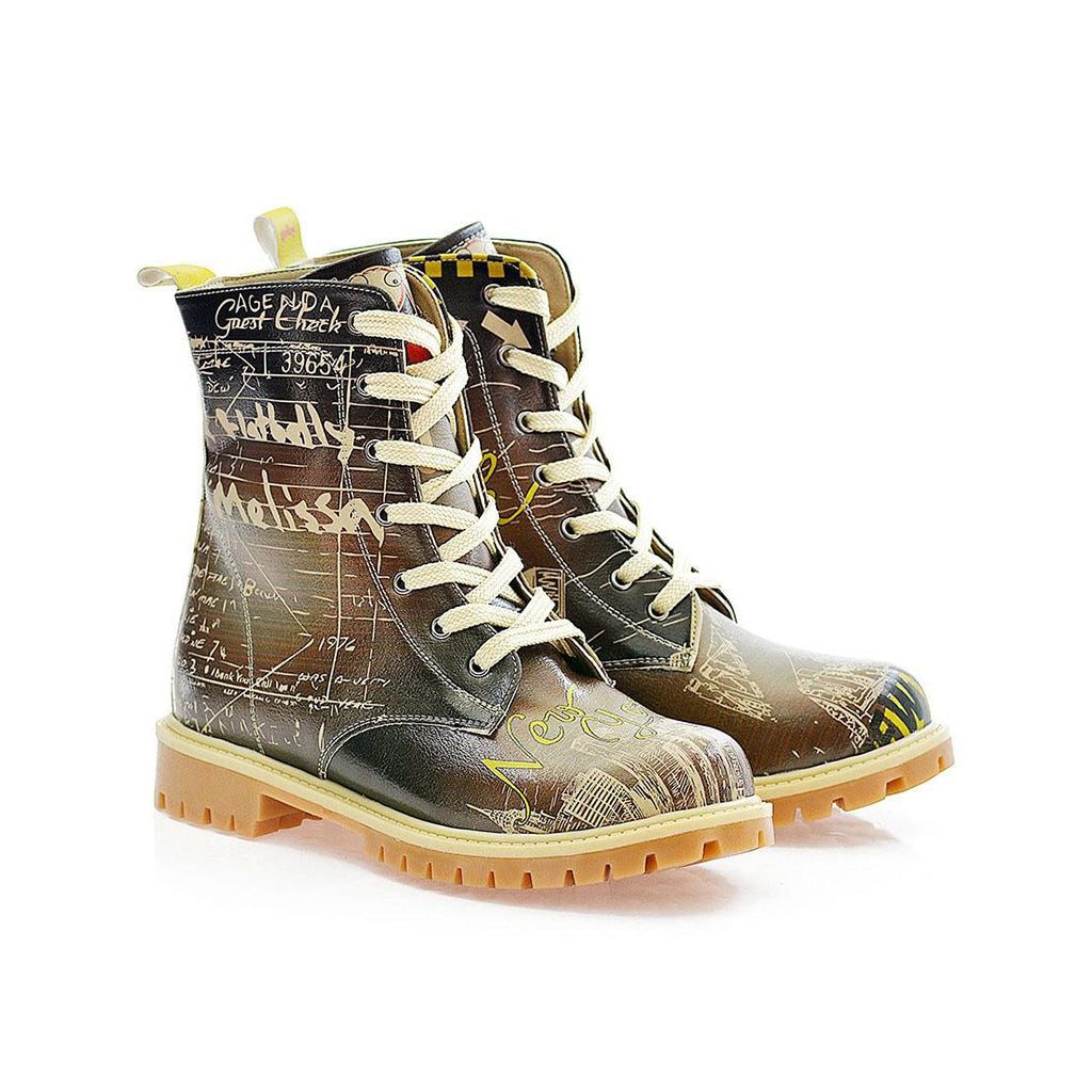 Boots Vegan, damen stiefel schwarz, NEW YORK Schnürstiefel