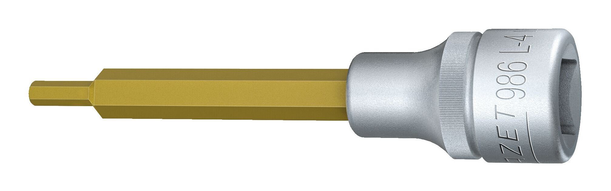 HAZET Steckschlüssel, Schraubendrehereinsatz 1/2" Innensechskant 4 x 100 mm | Steckschlüssel