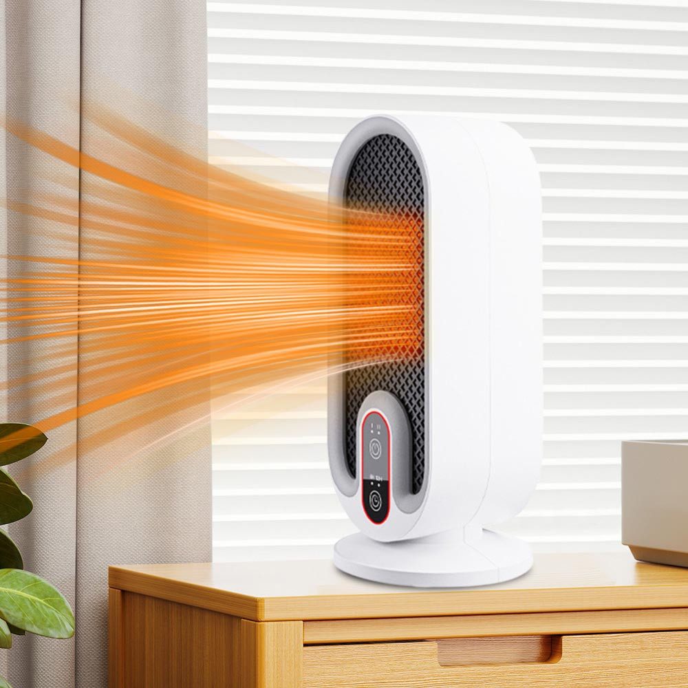 Jibenhome Keramikheizlüfter Heizlüfter Elektrische Raumheizung,PTC Keramik Heizlüfter, 750W Heizlüfter Elektrische Raumheizung mit 6/12H Timer