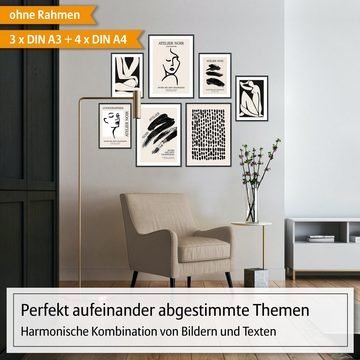 Hyggelig Home Poster Premium Poster Set - 7 Bilder Wandbilder Wohnzimmer Deko Collage, Stadt (Set, 7 St), Knickfreie Lieferung Qualitätsdruck Dickes Papier
