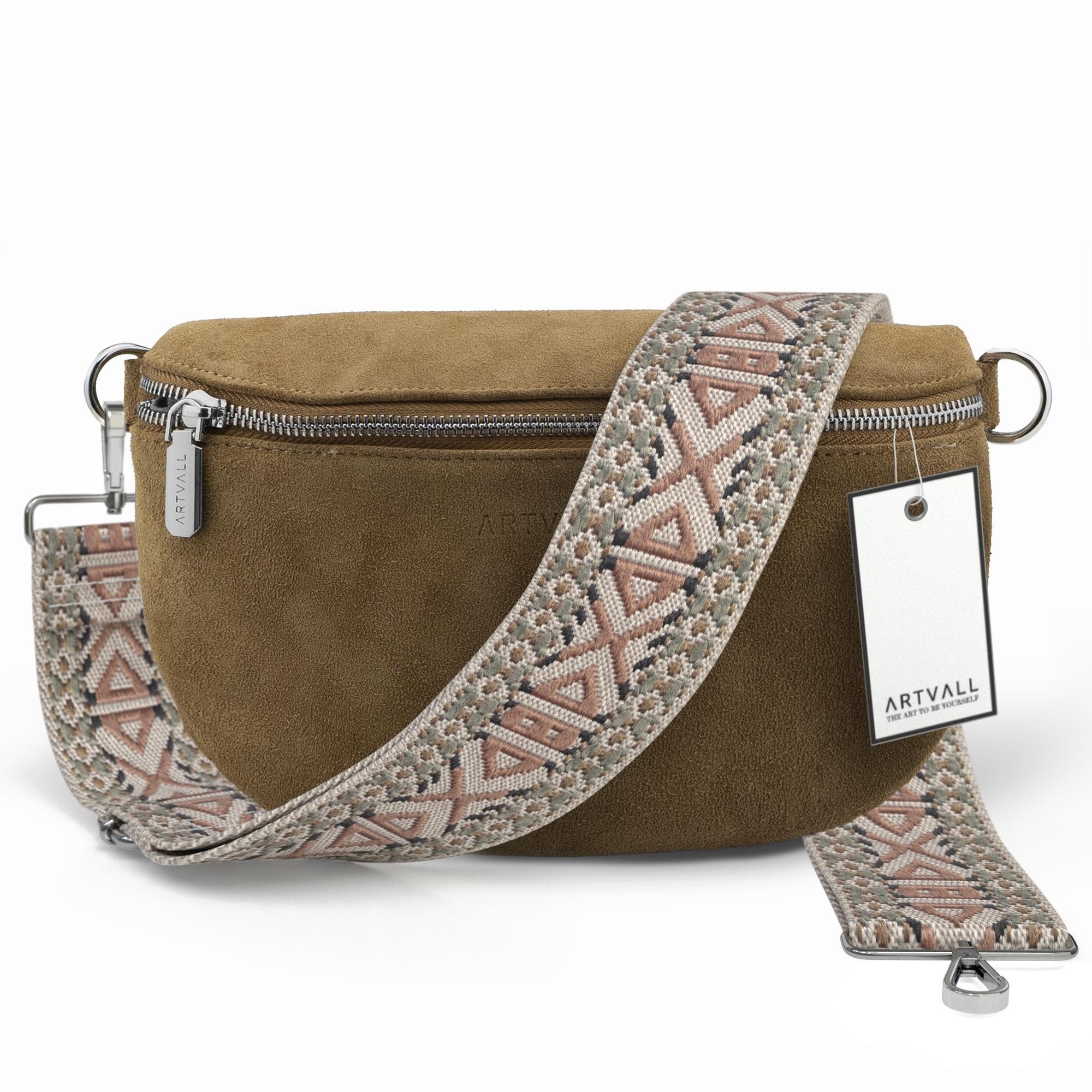 ARTVALL Umhängetasche Wildleder Handtasche Damen Brusttasche günstig online kaufen