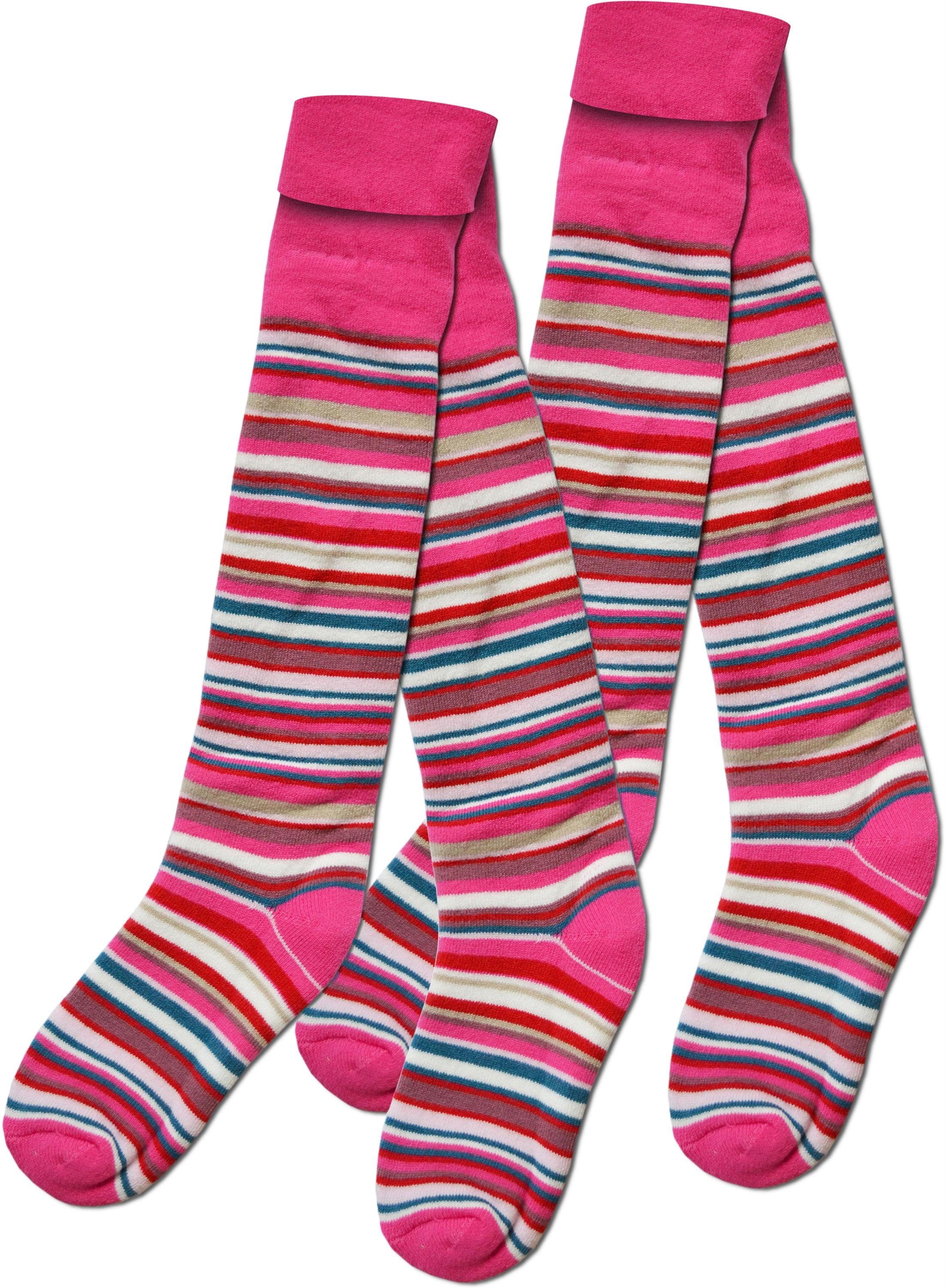 normani Strumpfhose 2 Stück Kinder-Thermostrumpfhose RINGEL (2 St) mit Frotteefütterung