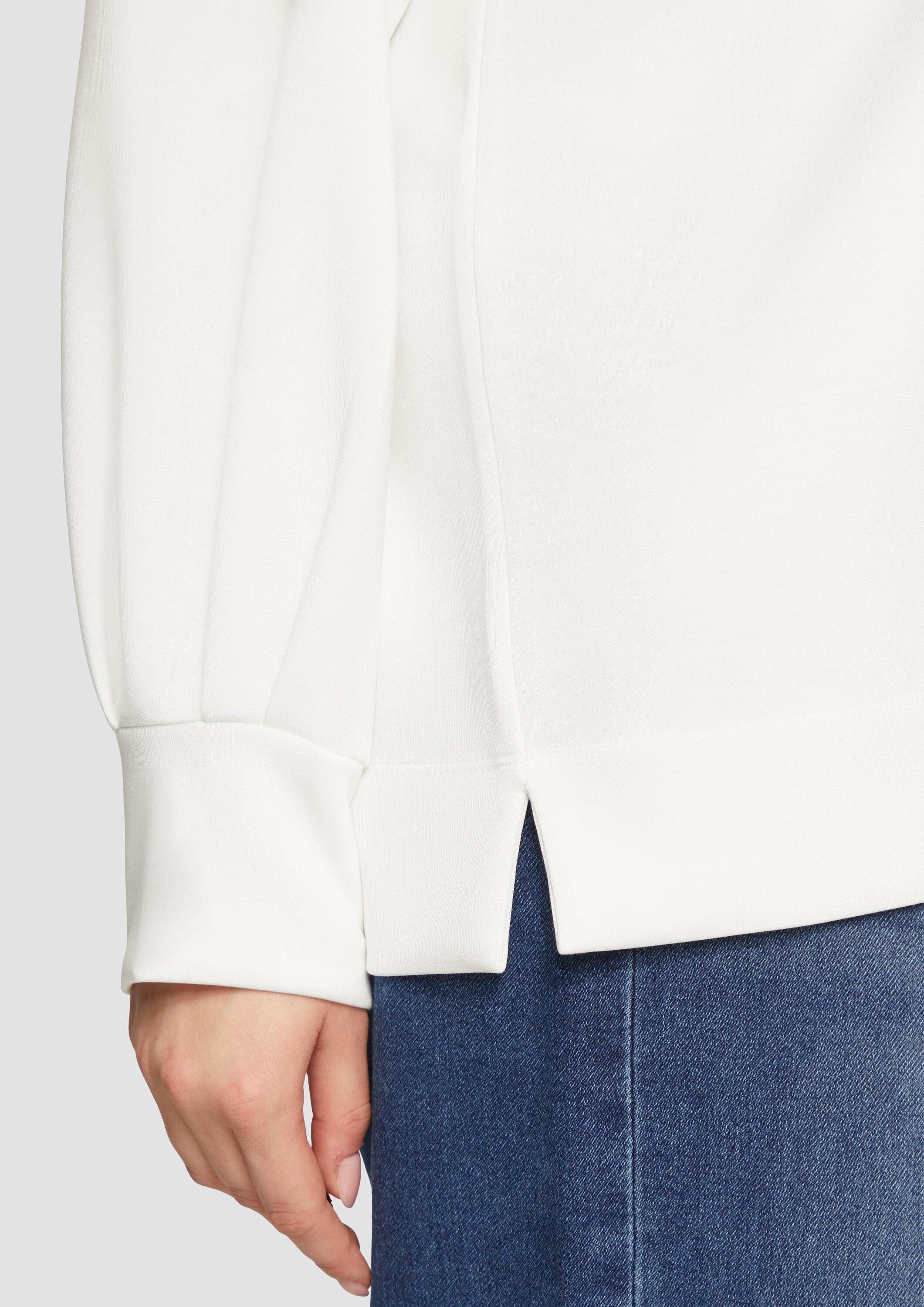 s.Oliver Sweatshirt Sweatshirt Scuba-Sweatshirt mit weiten Ärmeln