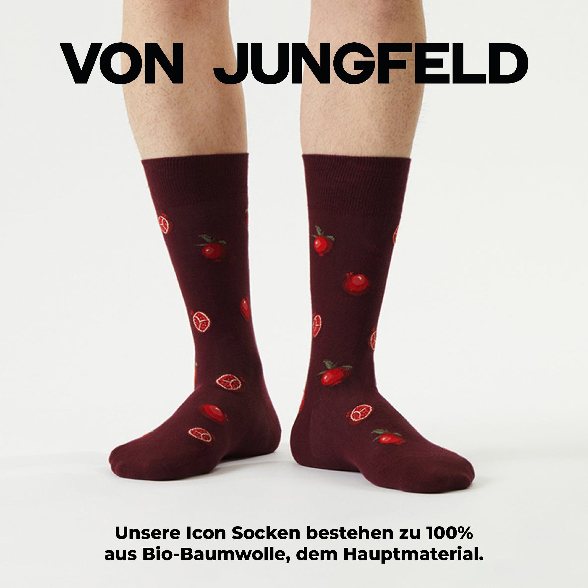 von Jungfeld Socken Best of Icons Bio-Baumwolle 35-46 Unisex (1-Paar, 1 Paar) Motivsocken aus Bio-Baumwolle für Damen & Herren