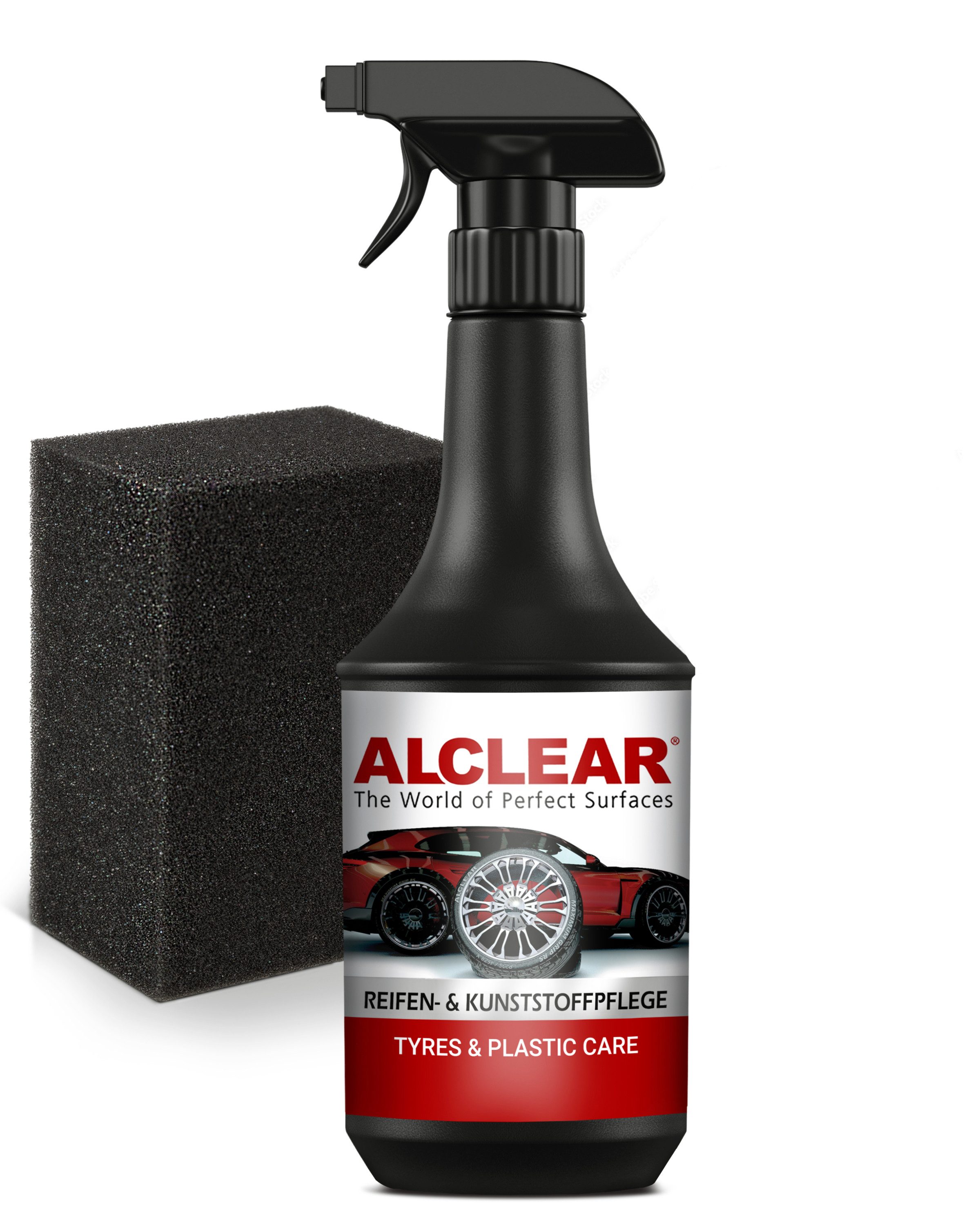 721RK Reifenpflege Auto Reifenglanz Tire Shine seidenmatt 1L + Schwamm Auto-Reinigungsmittel