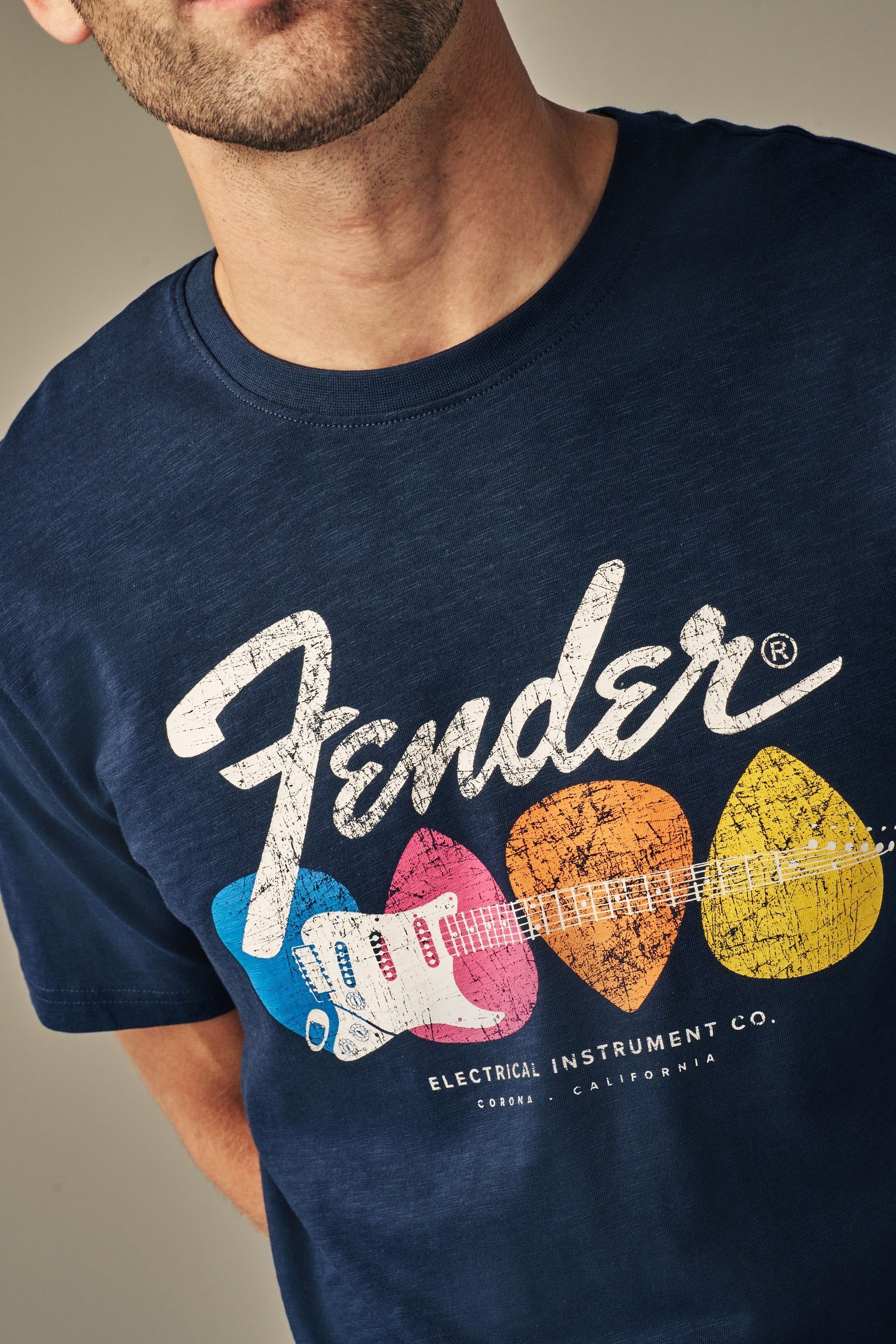 Next T-Shirt License T-Shirt (1-tlg) Navy Fender