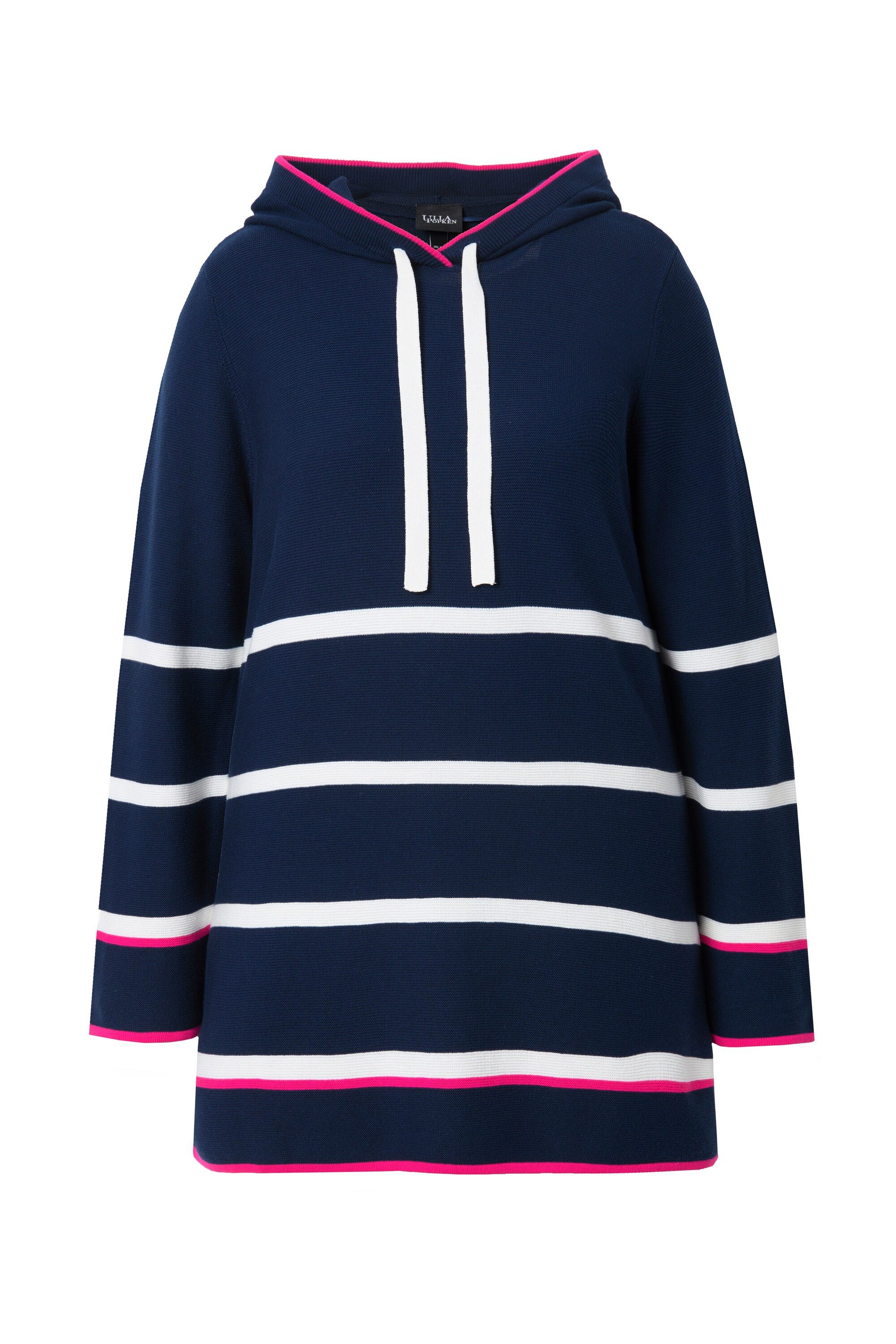 Ulla Popken Wollpullover Pullover Ringel Farbakzente günstig online kaufen