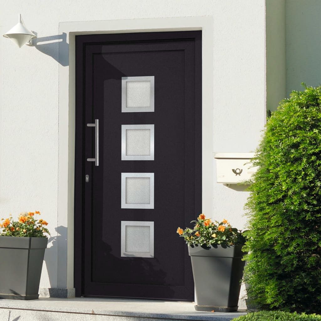 vidaXL Haustür Haustür Anthrazit 98x190 cm (1-St)