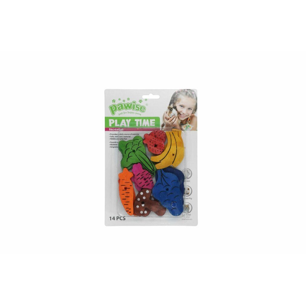 Pawise Small pet play toy-fruit/veggie mix 14pk