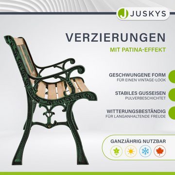 Juskys Gartenbank Sanremo, bequeme Rückenlehne, wetterfeste Materialien, für 2 Personen